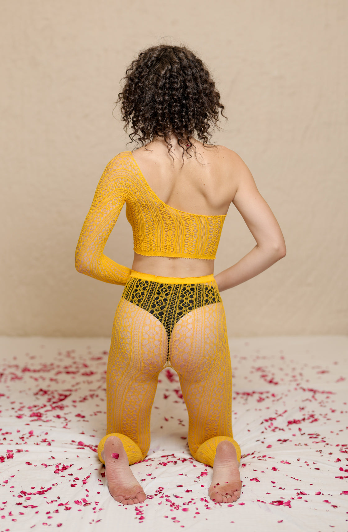 ELTIRE Elegant Yellow Two Piece Lingerie Set