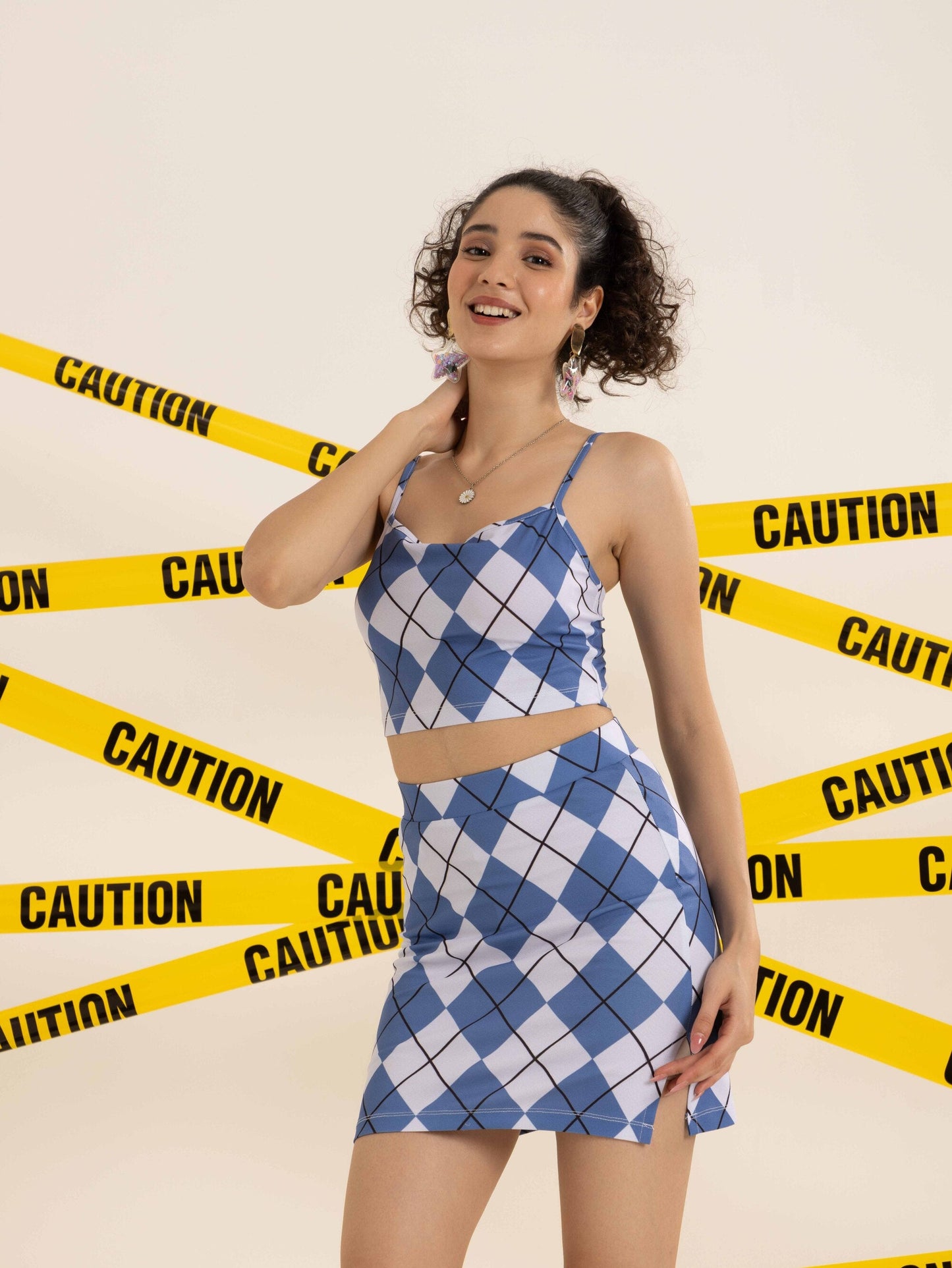 TANDUL Women Regular Fit Skyblue Printed Co-ord Set