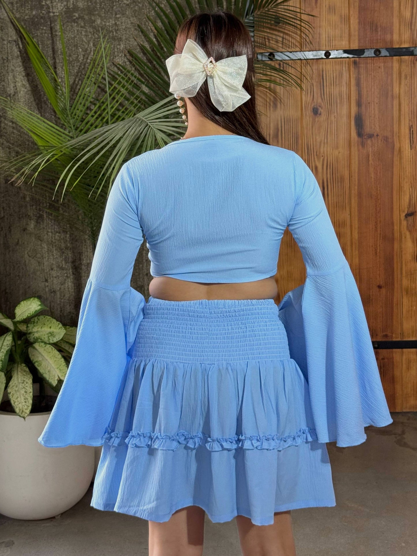 TANDUL Women Stunning Light Blue Co-ord Set