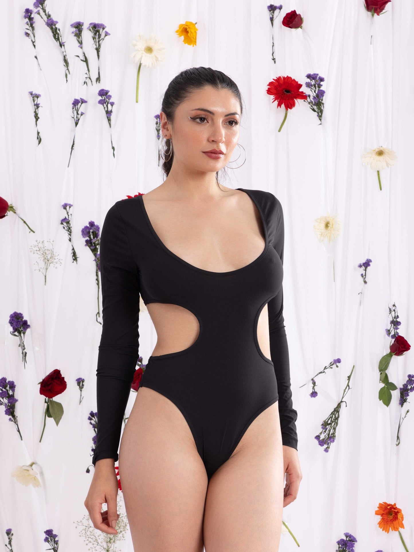 ELTIRE  Shapewear Set Solid Black Lingerie Set