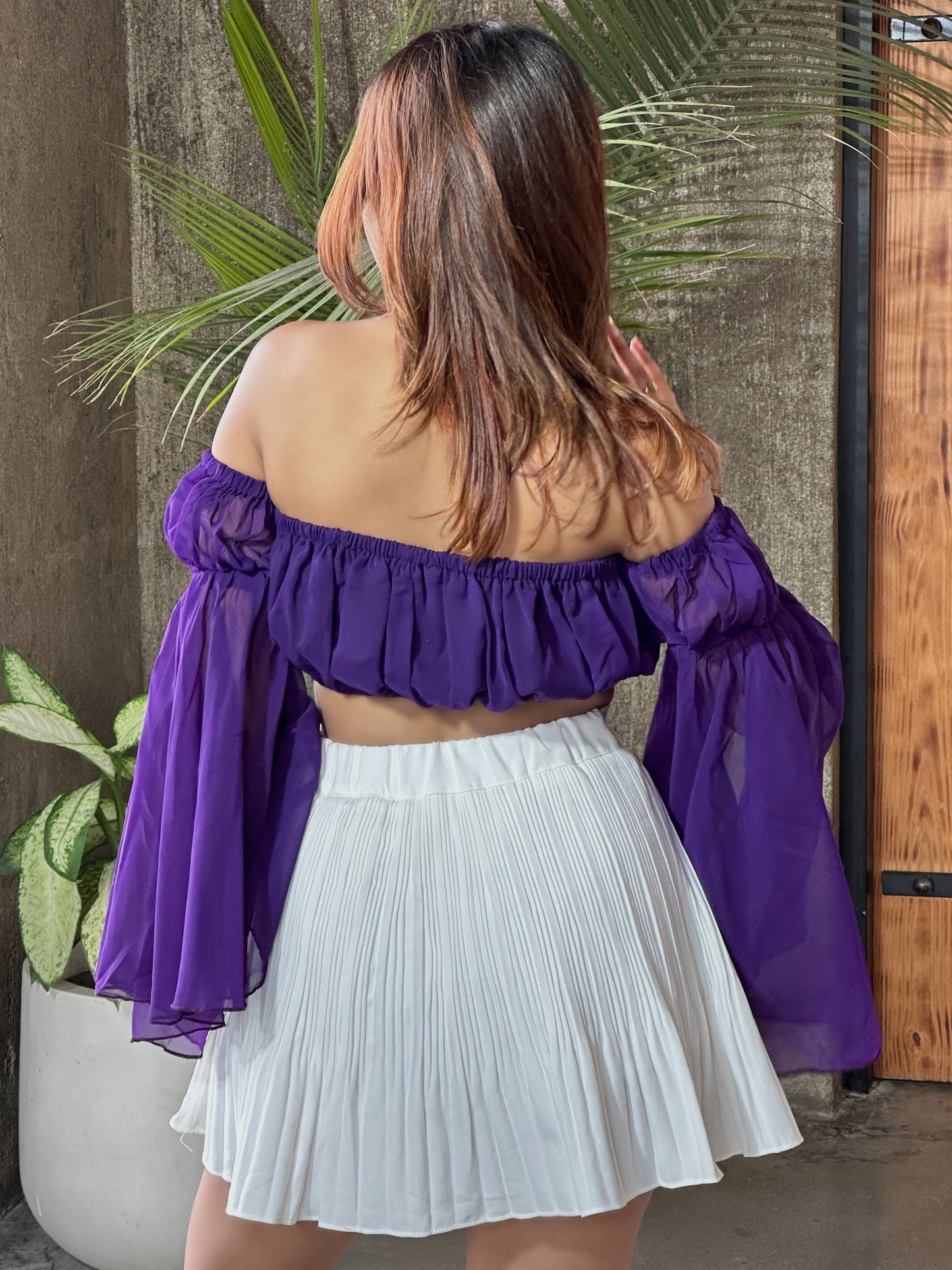 TANDUL Women Stunning Purple Georgette Top