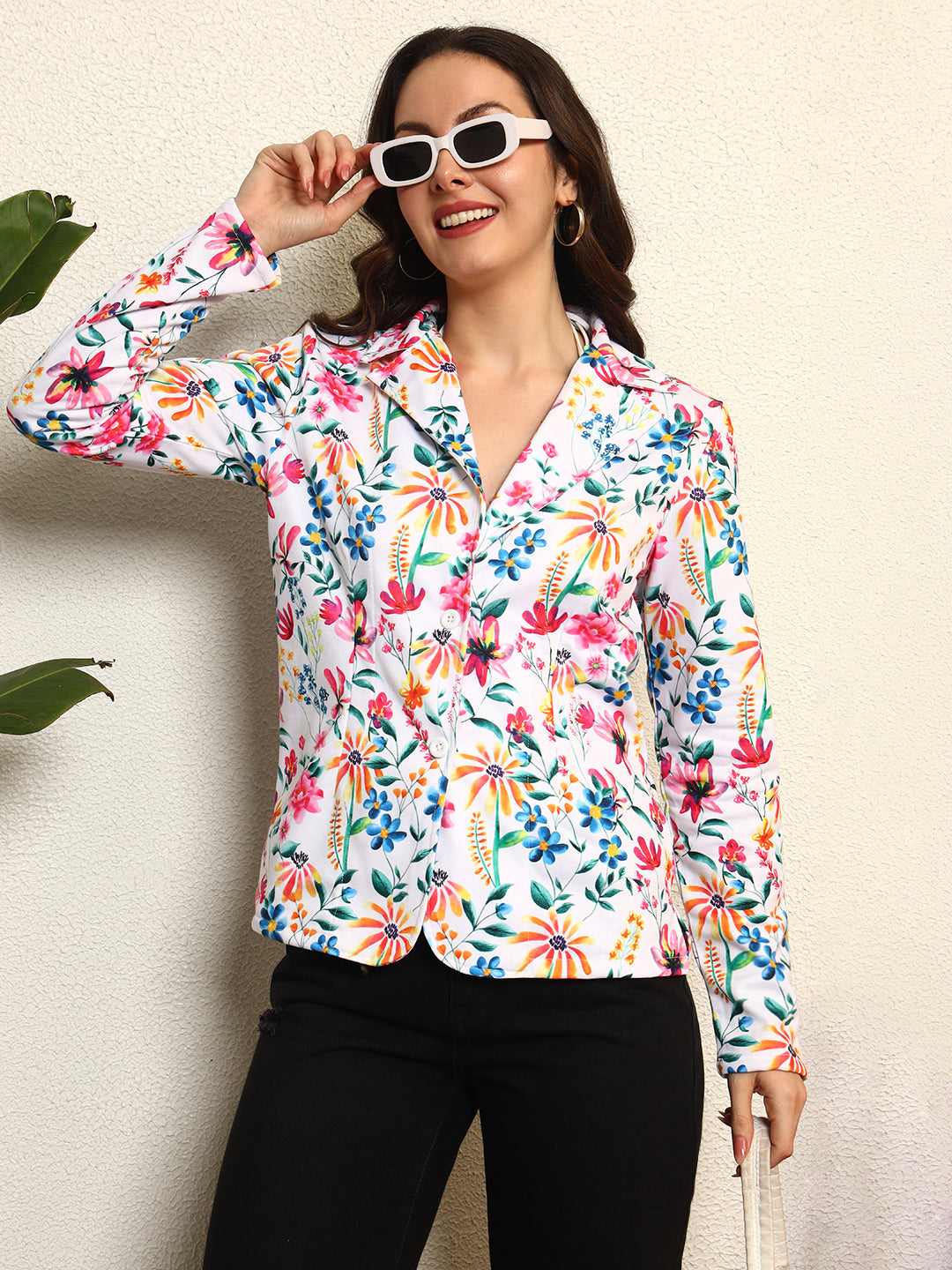 TANDUL Women Multicolor Floral Printed Blazer