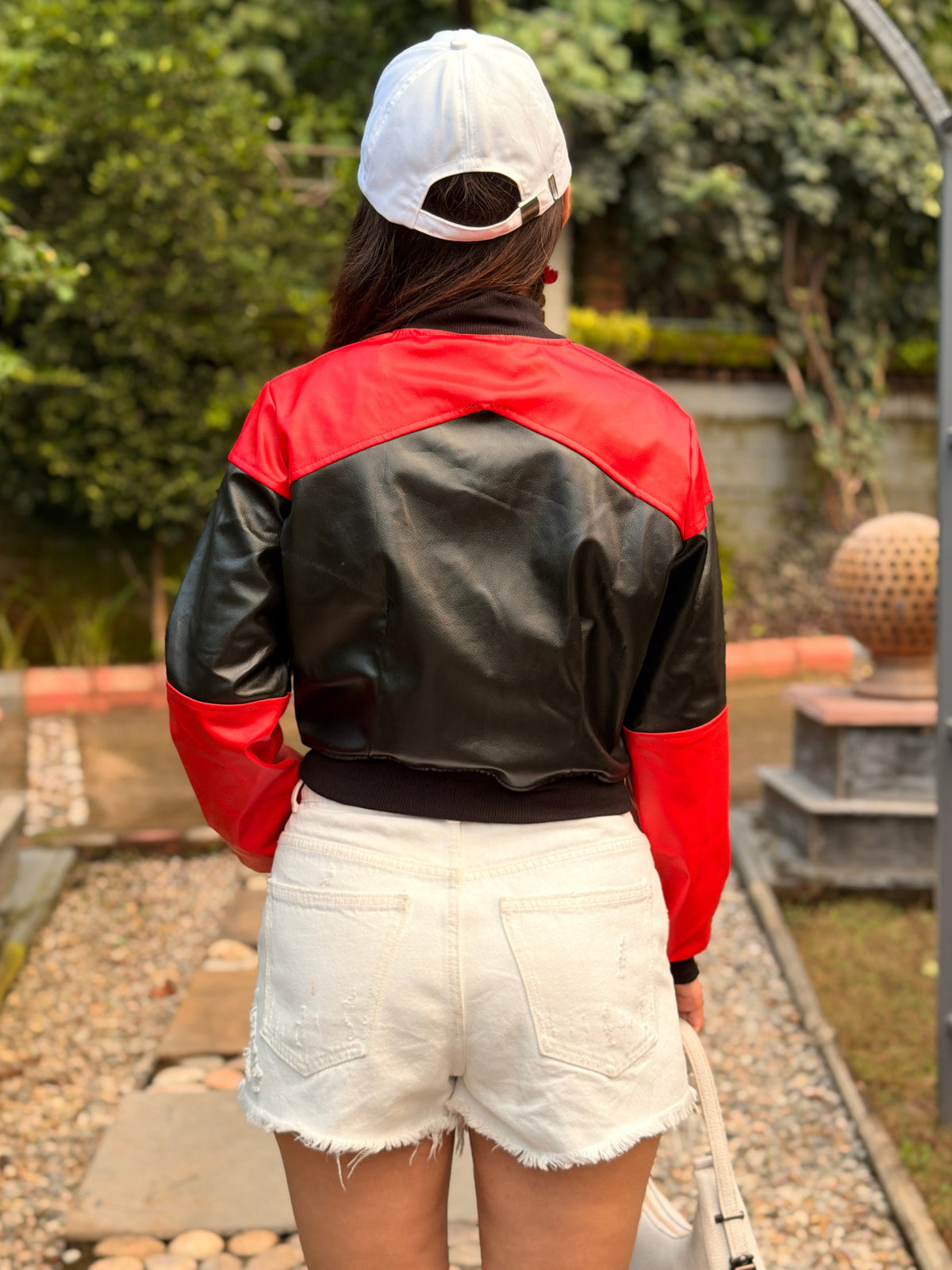 TANDUL Women’s Harley Quinn Inspired Leather Jacket