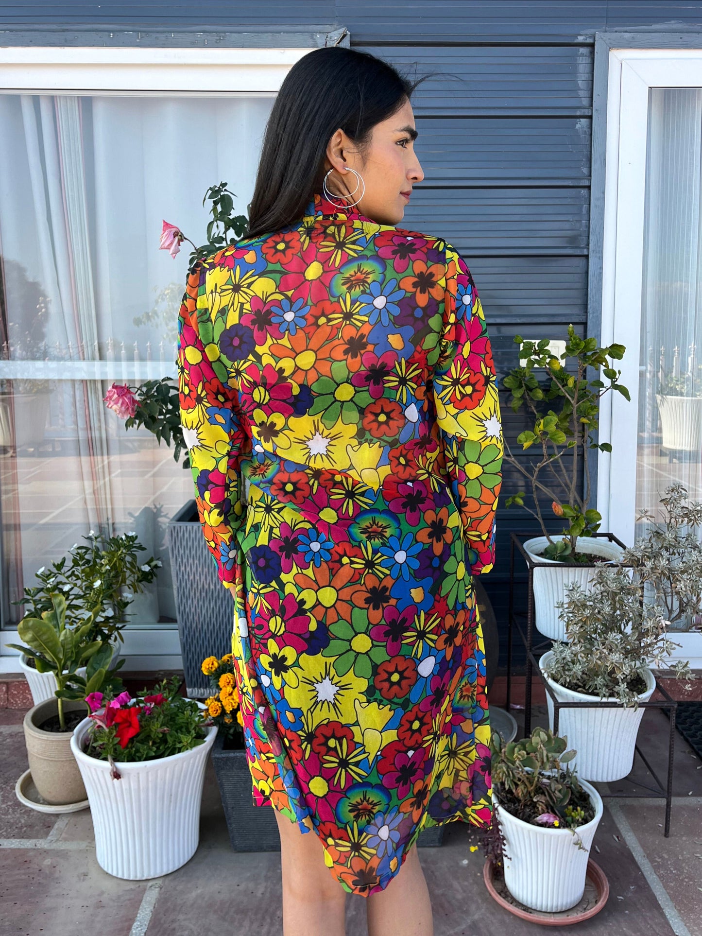 TANDUL Women Vibrant Multicolor Floral Printed Shrug