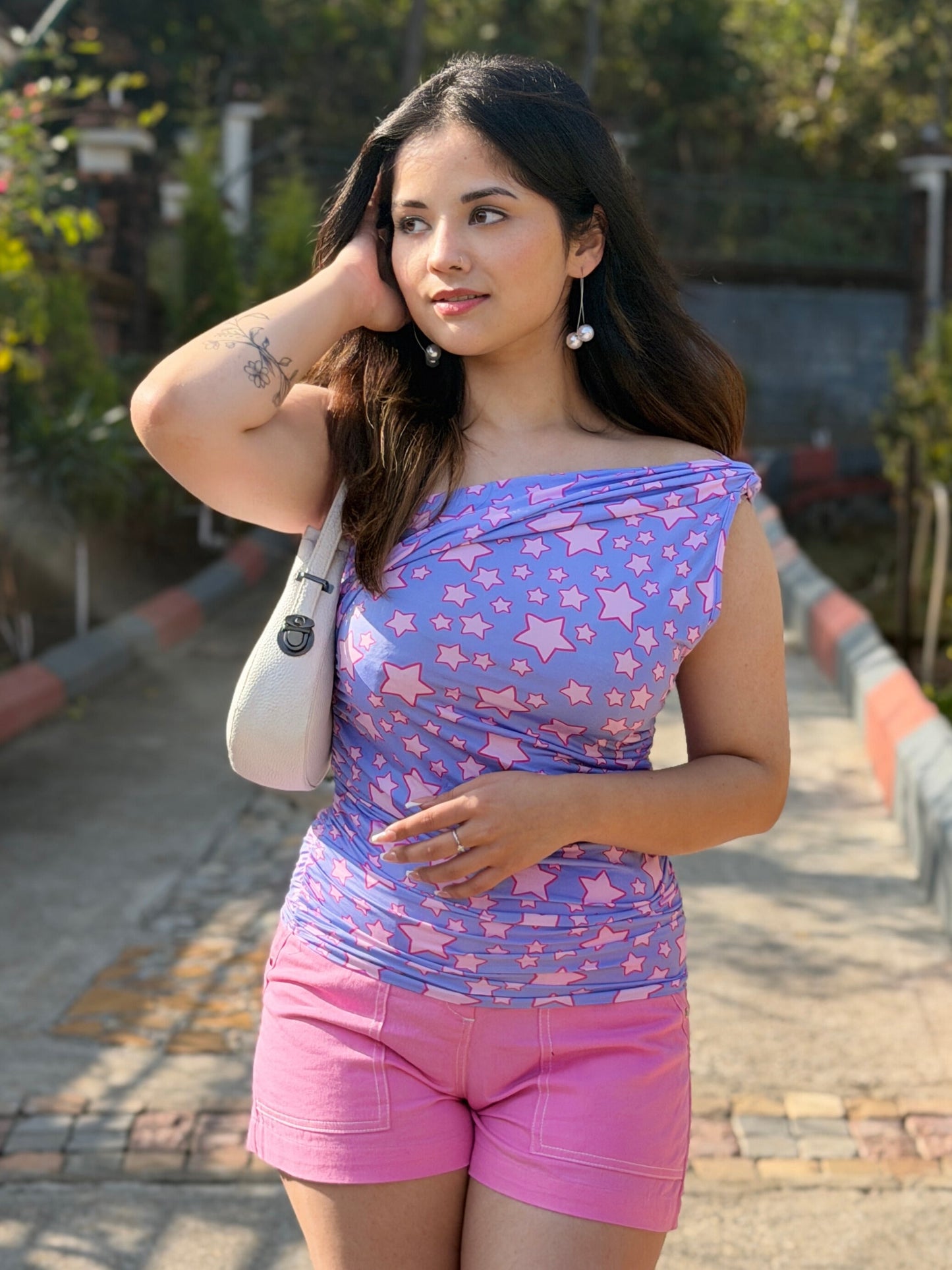 TANDUL Women Enchanting Star-Patterned Top
