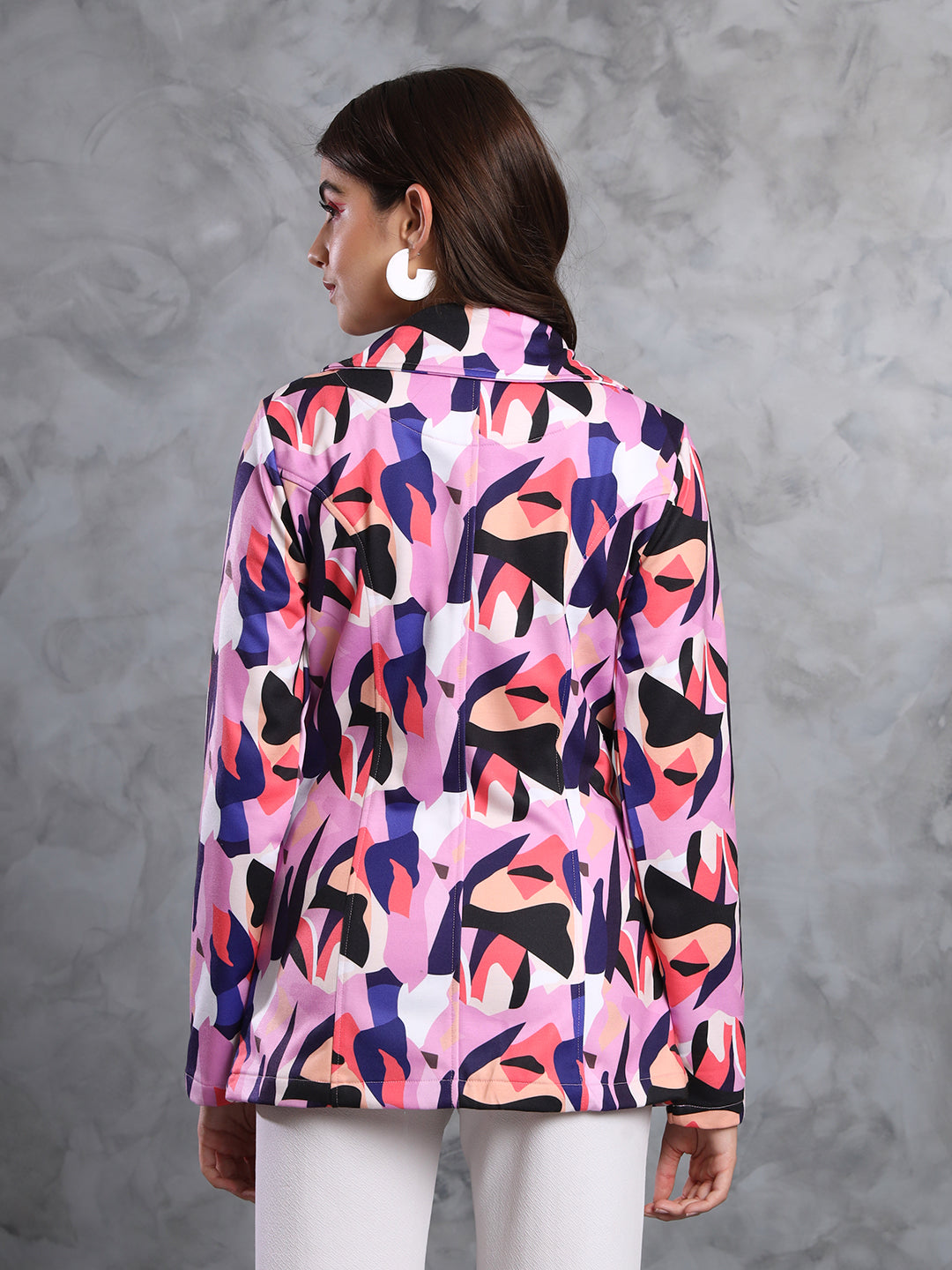 TANDUL  FLEECE BLEND Printed Coat For Women