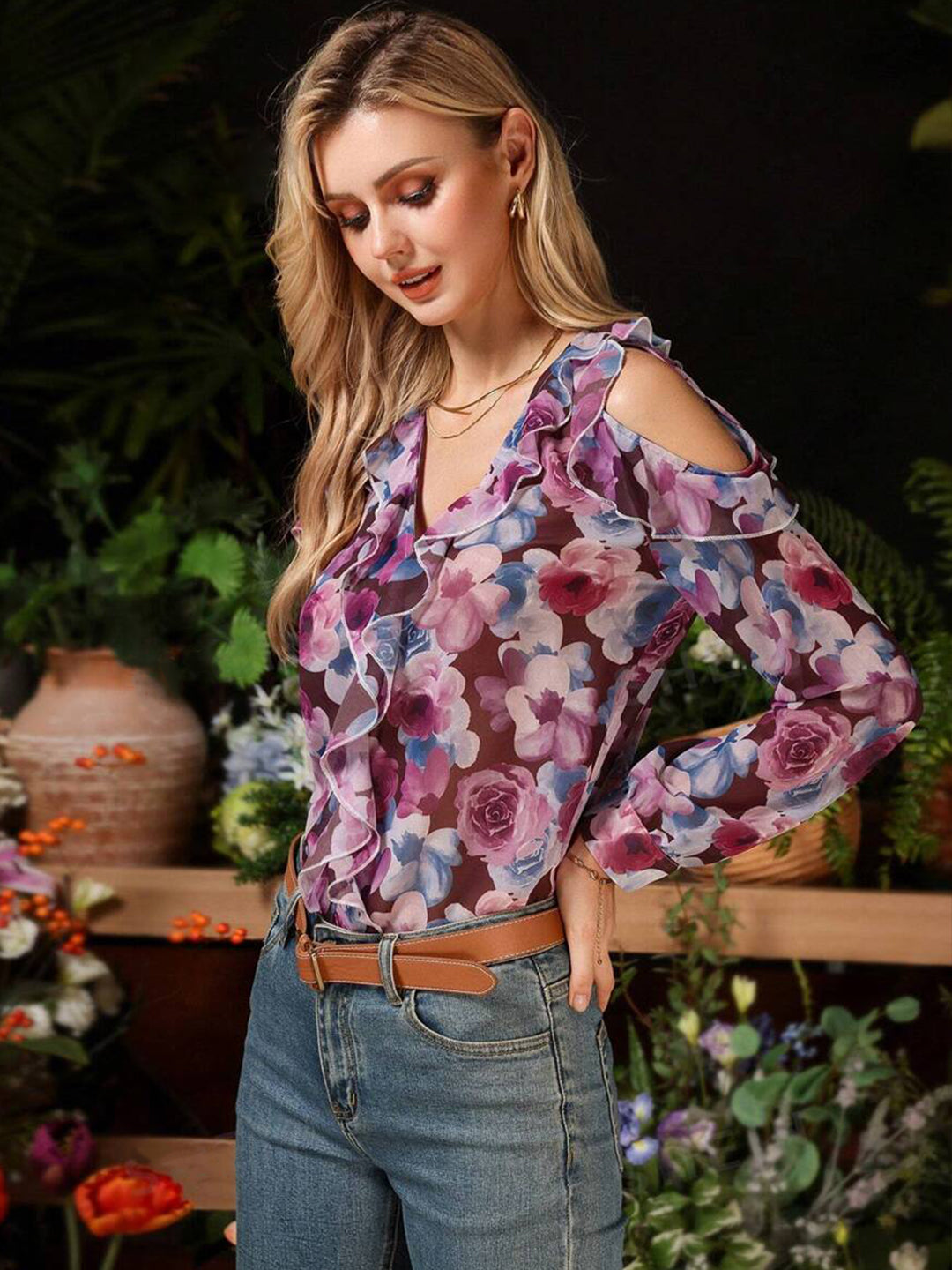 TANDUL  Casual Regular Sleeves Printed Women Multicolor Top