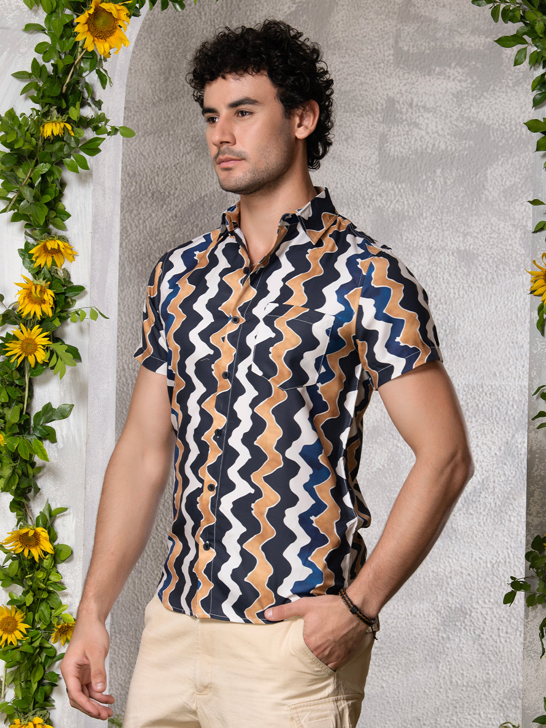 TANDUL Men Printed Casual Multicolor Shirt