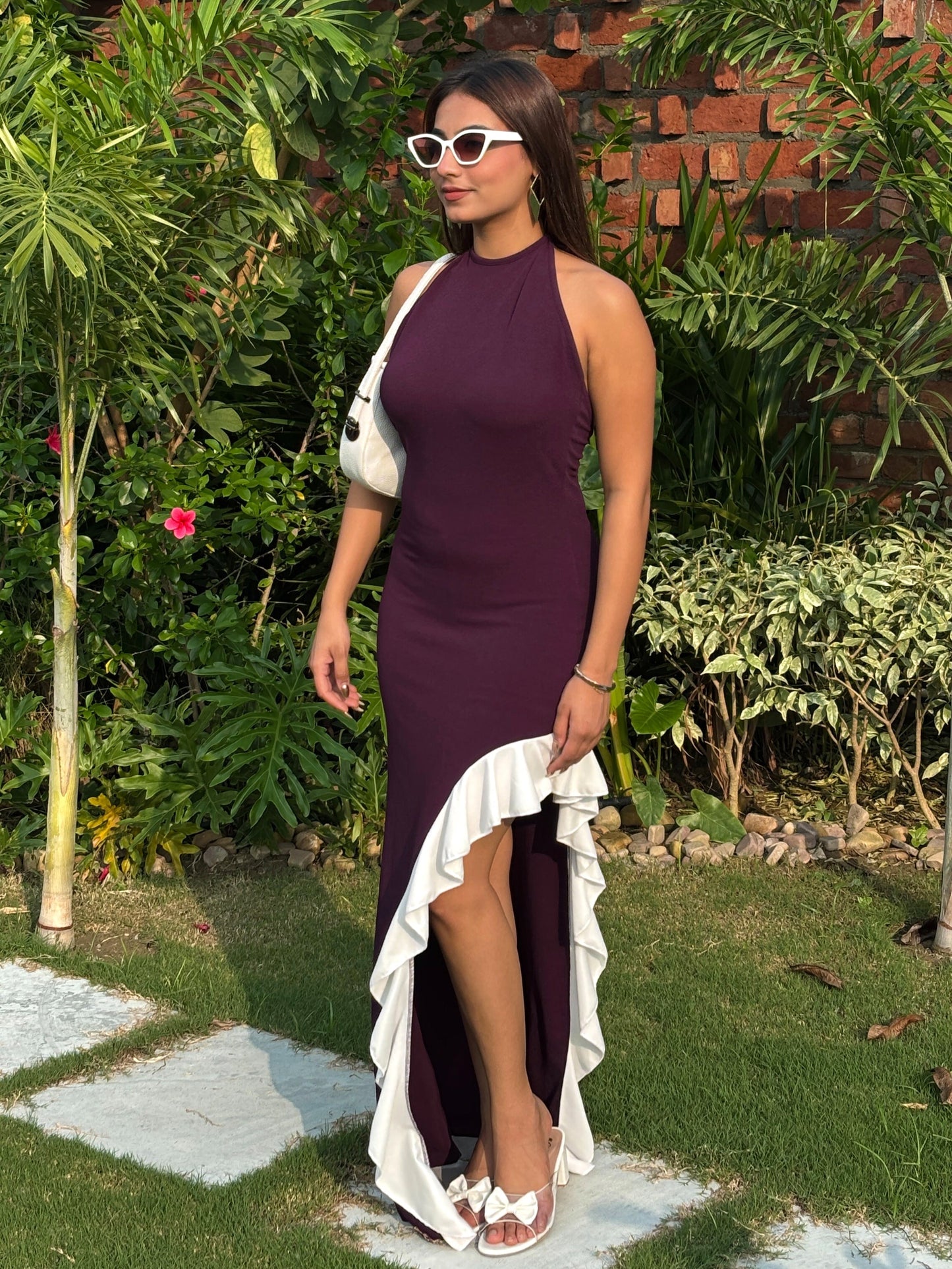 TANDUL Women Stunning Purple Dress