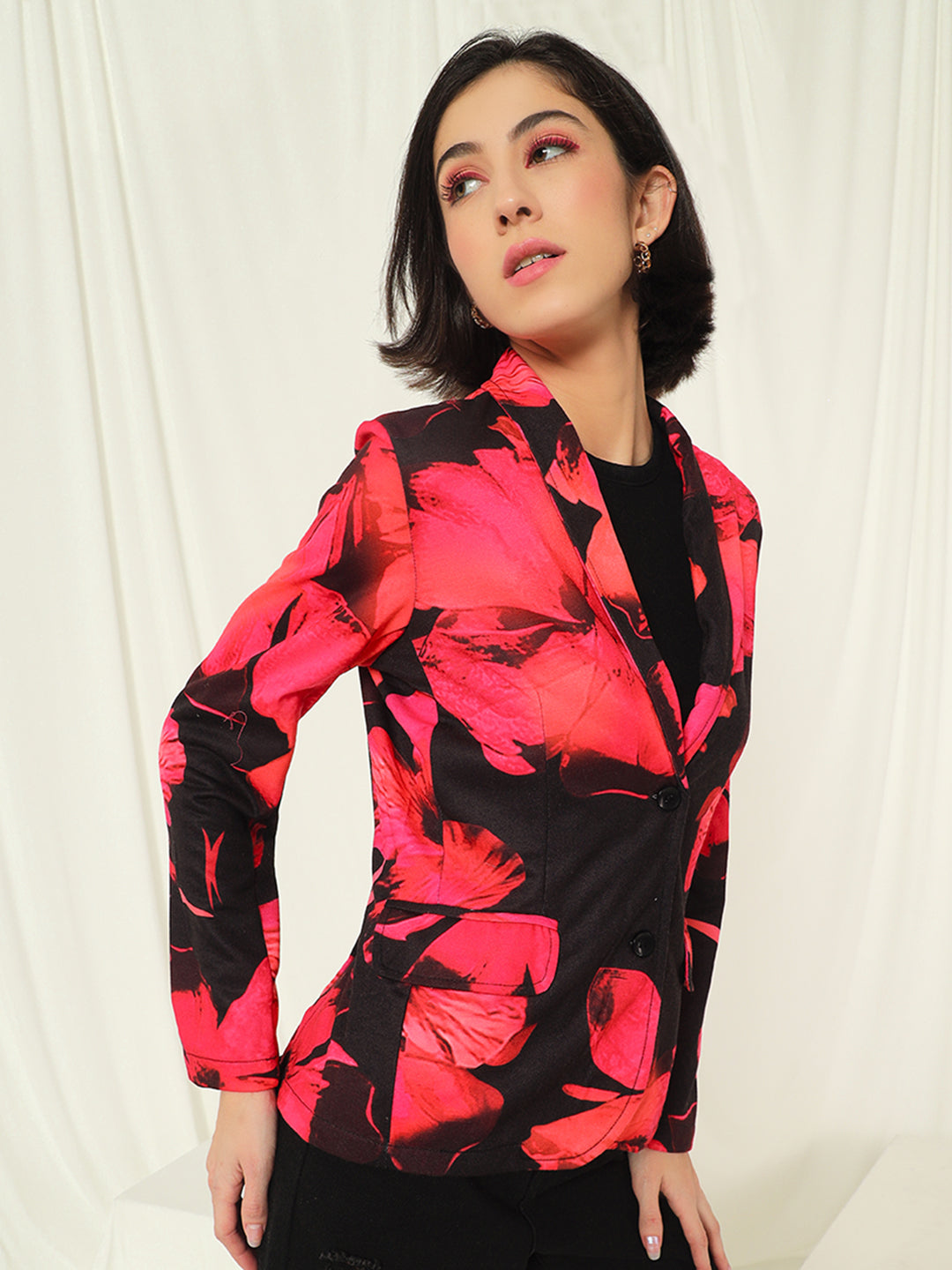 TANDUL  Fleece Printed Coat For Women