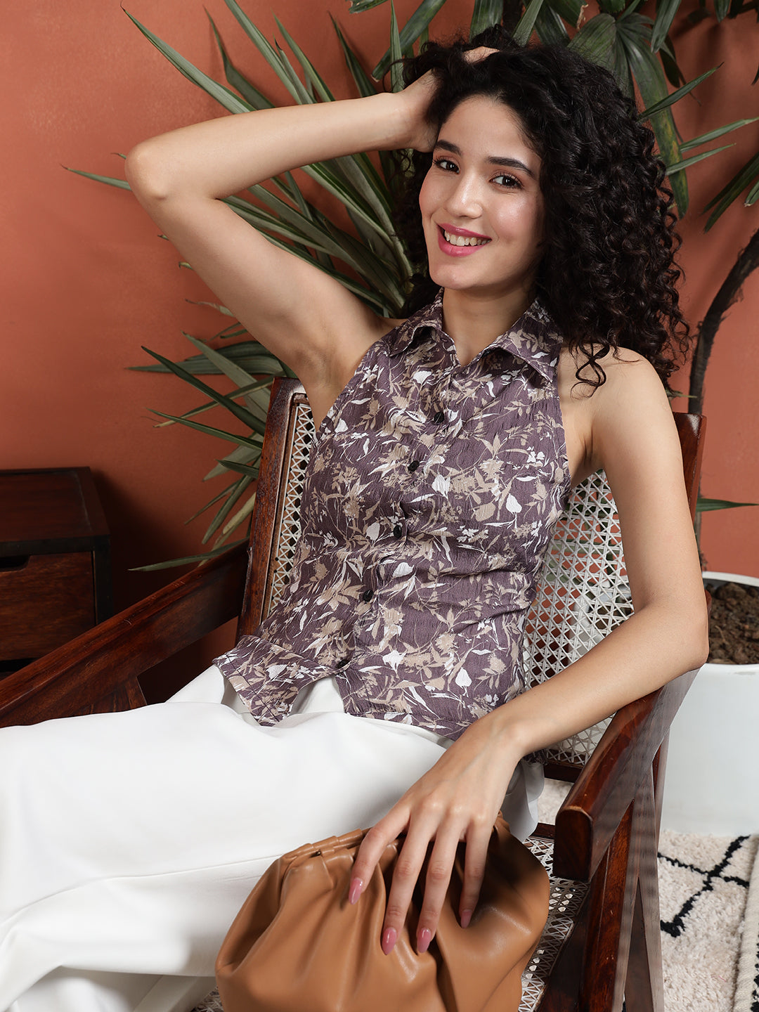 TANDUL WomenFloral Printed Sleeveless Shirt