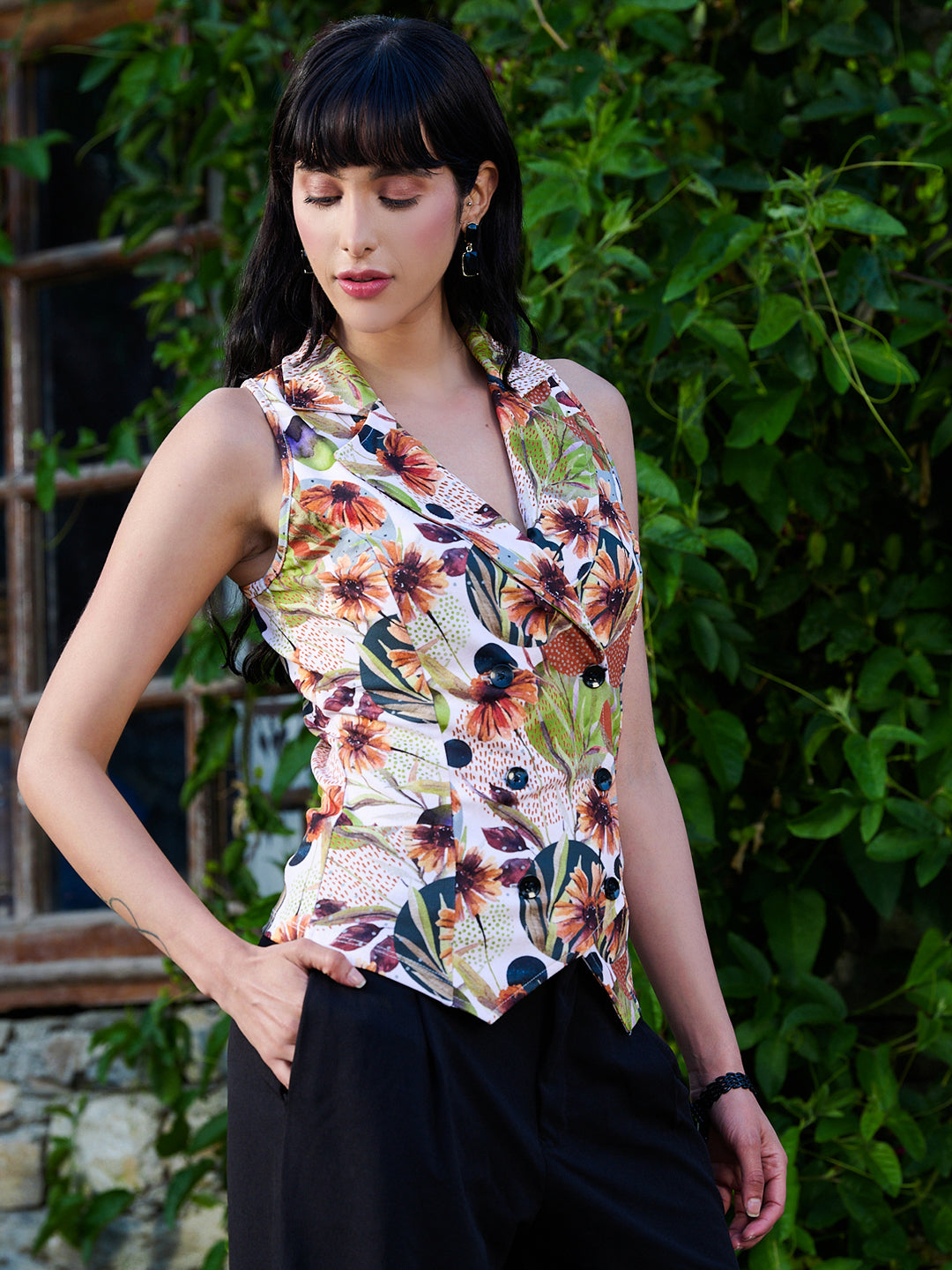 TANDUL Women Multicolor Floral Printed Waistcoat