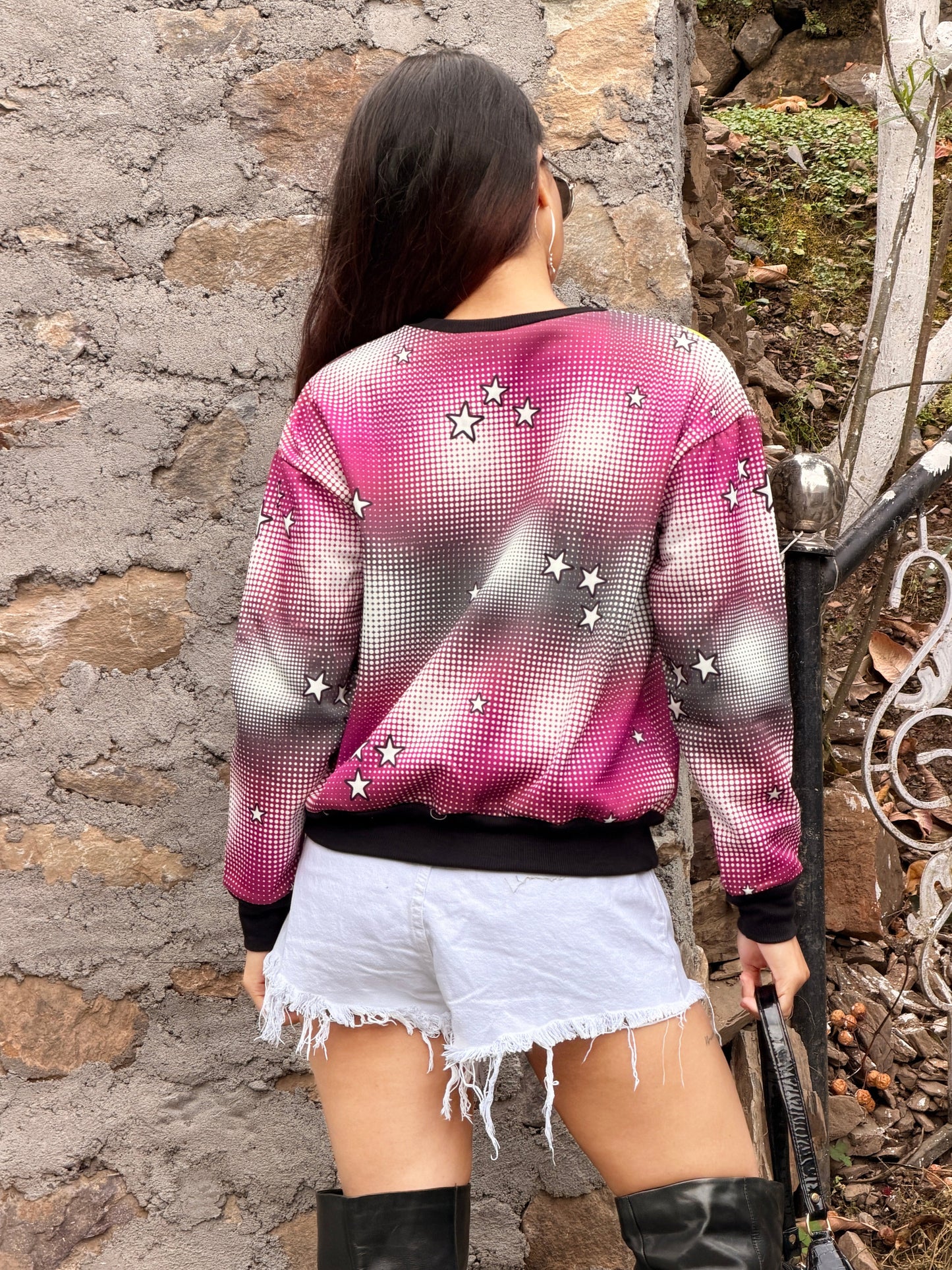 TANDUL Women Purple Printed Round Neck Sweatshirt