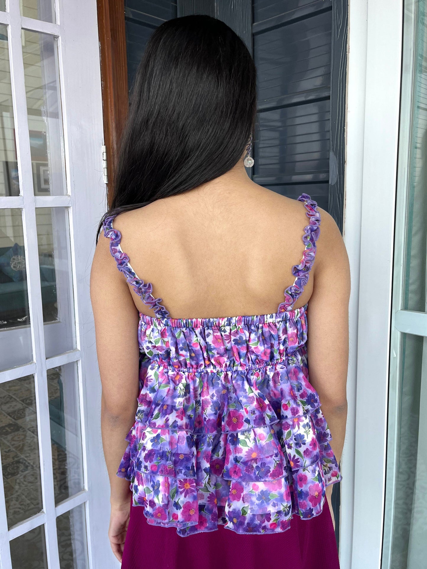 TANDUL Women Purple Floral Printed Top