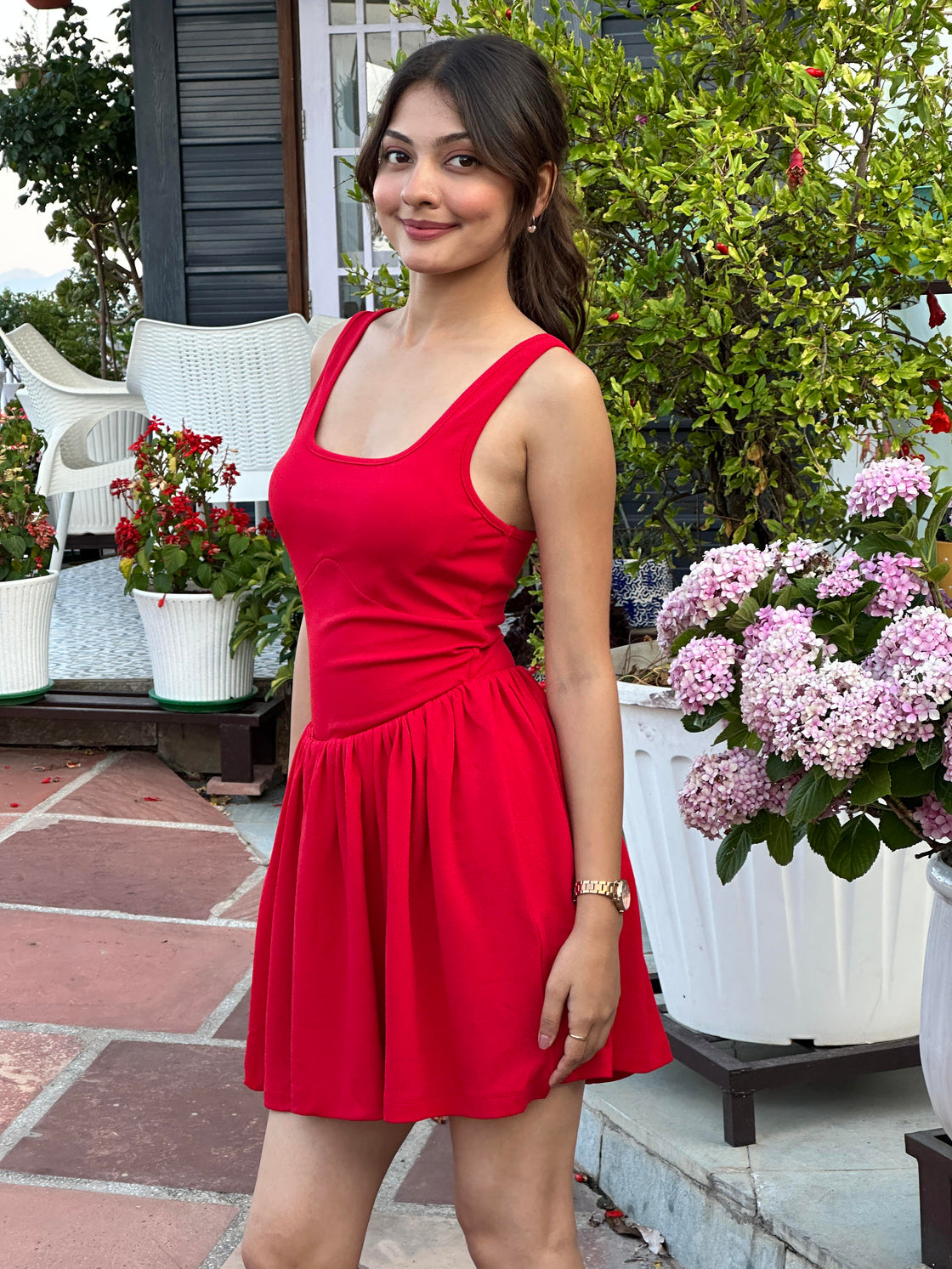 TANDUL Women Stunning Red Dress