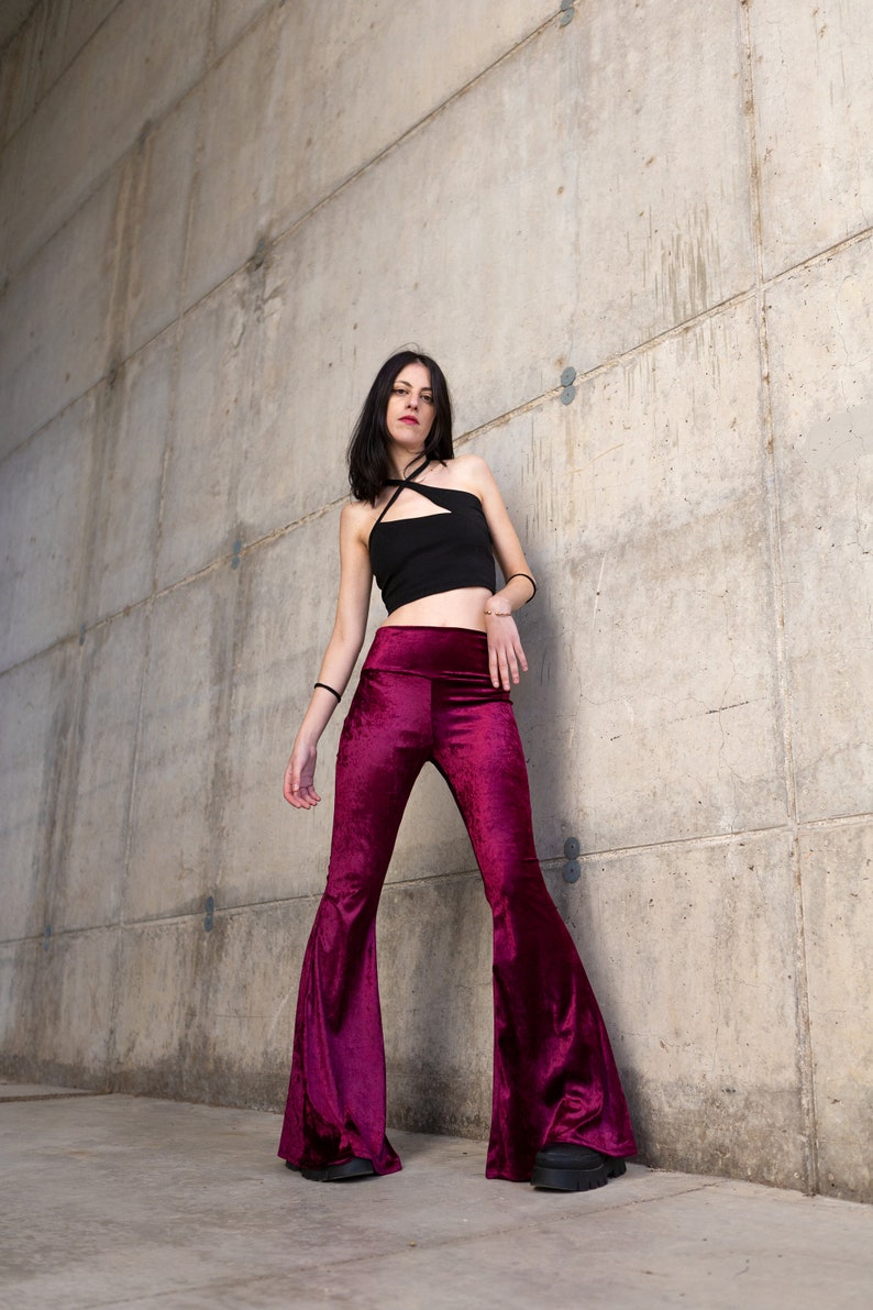 TANDUL  Women Regular Fit Maroon Velvet Trousers