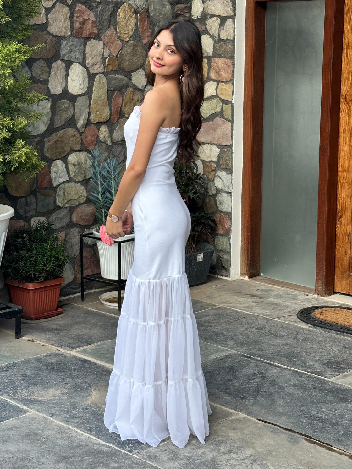 TANDUL Women Stunning White Dress