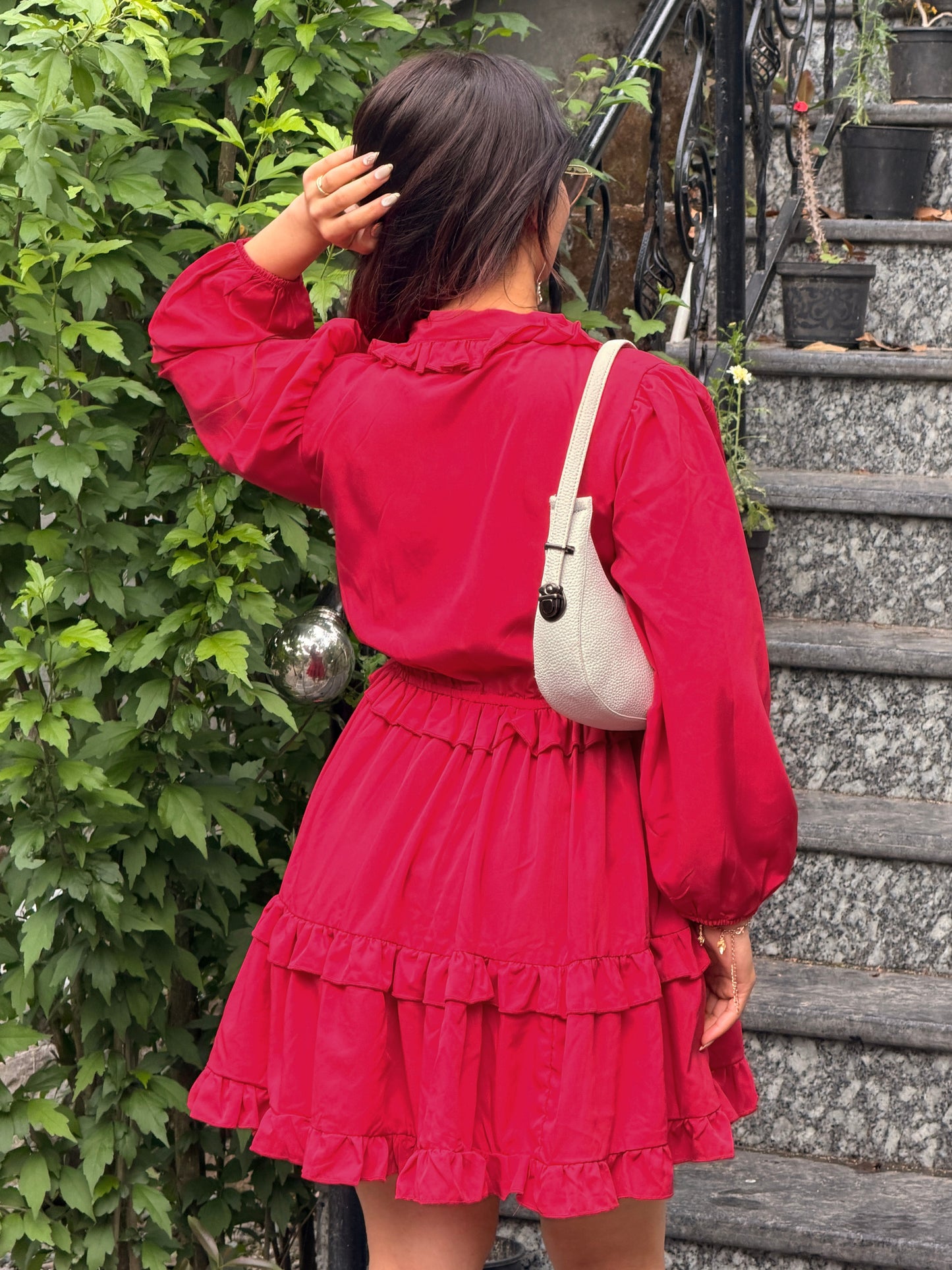 TANDUL Women Fuchsia Pink Flared Dress