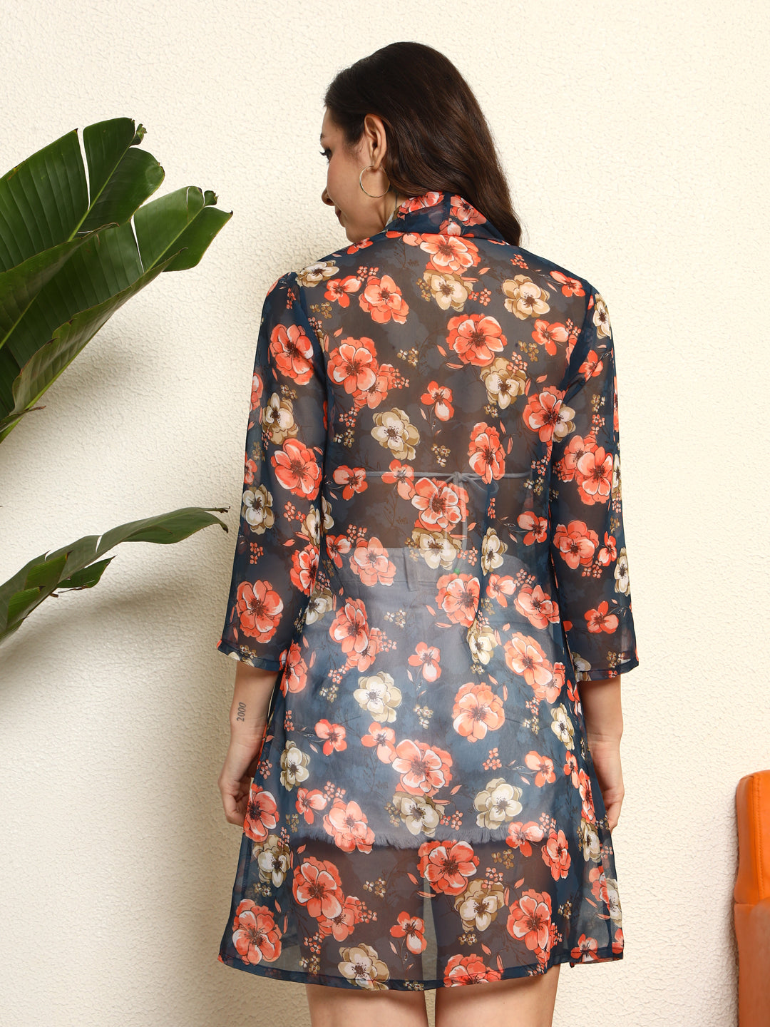 TANDUL Women Floral Printed Georgette Shrug