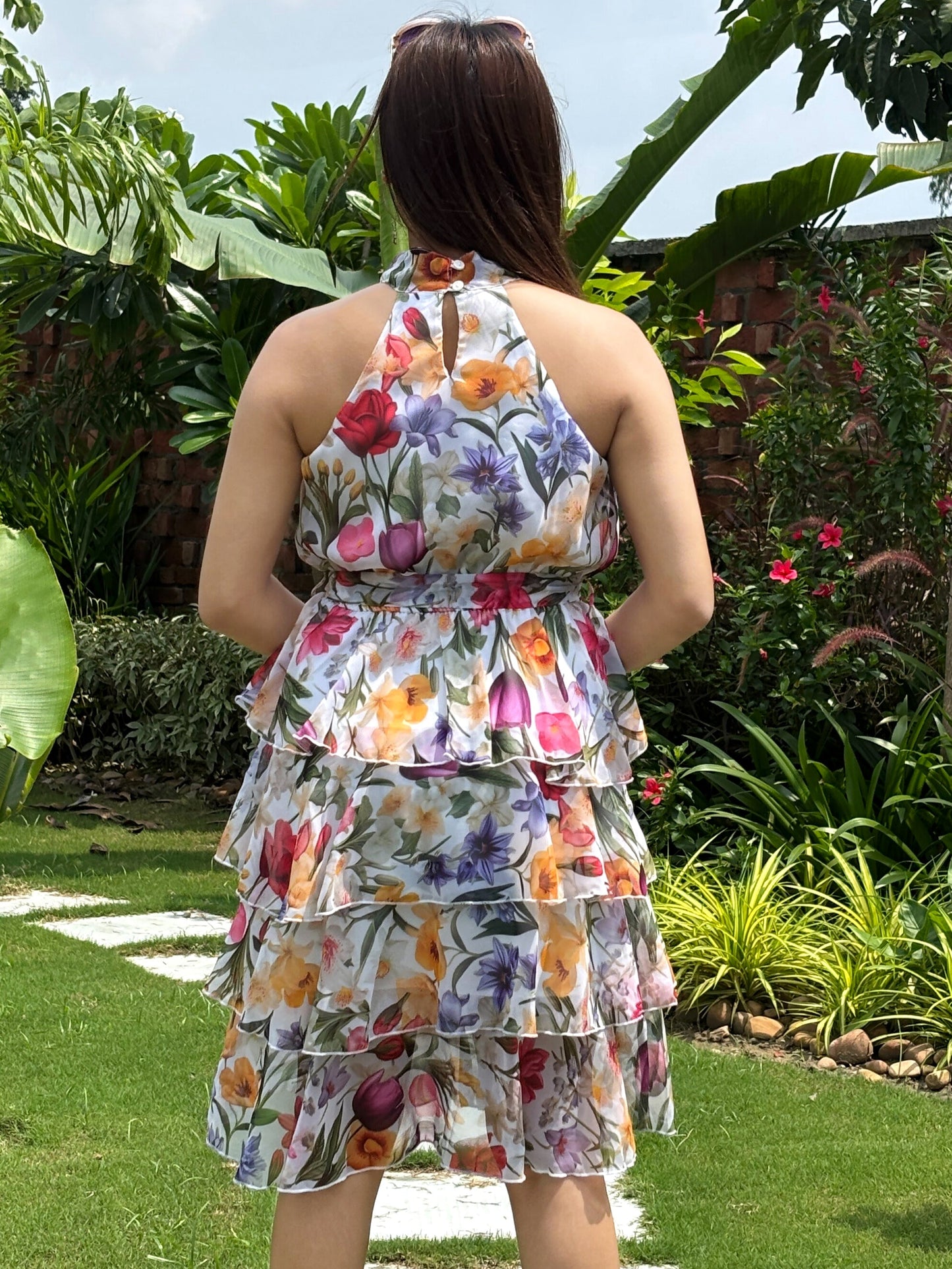 TANDUL Floral Printed Georgette Dress