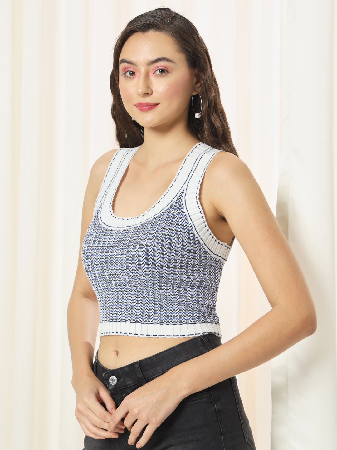 TANDUL  Casual Sleeveless Printed Women Multicolor Top
