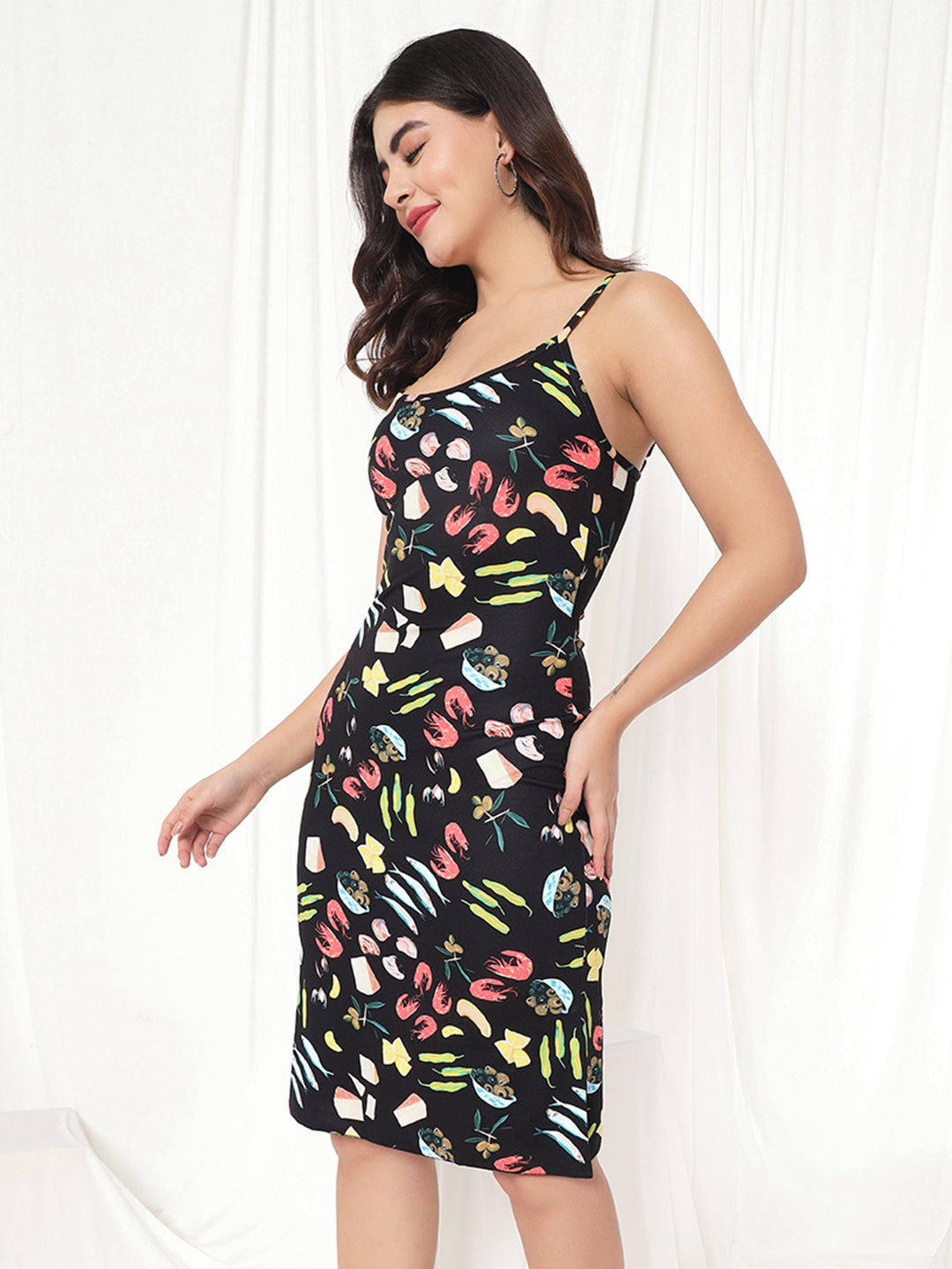 TANDUL  Women Bodycon Black Dress