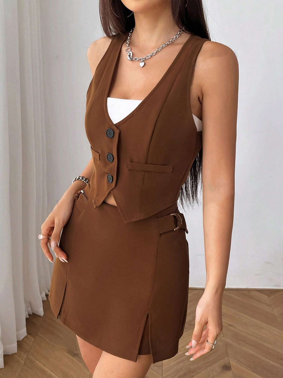 TANDUL  Solid Women Waistcoat