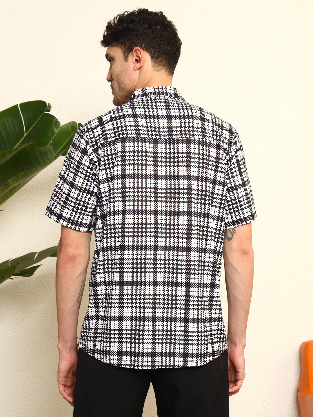 TANDUL Men's Classic Checkered Printed Shirt