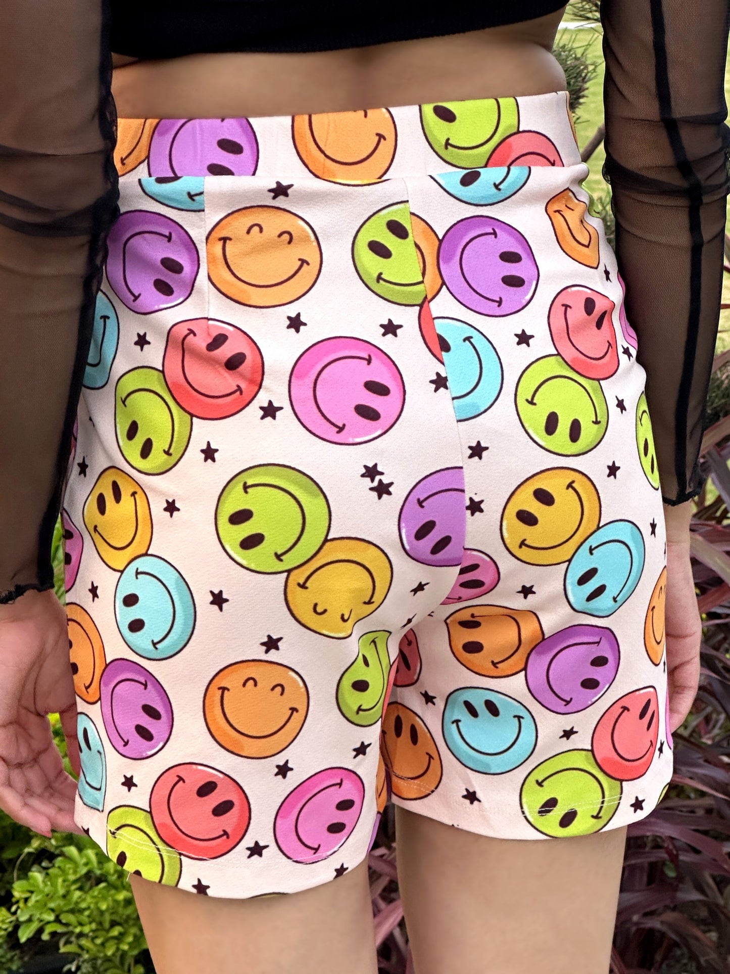 TANDUL Women Vibrant Smiley Face Shorts