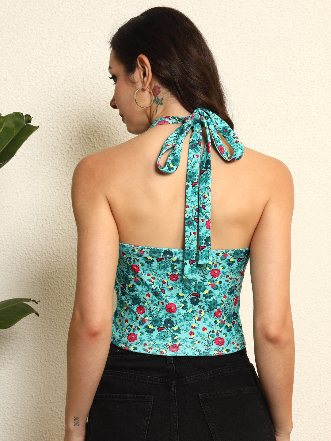 TANDUL Women Stunning Green Floral Top