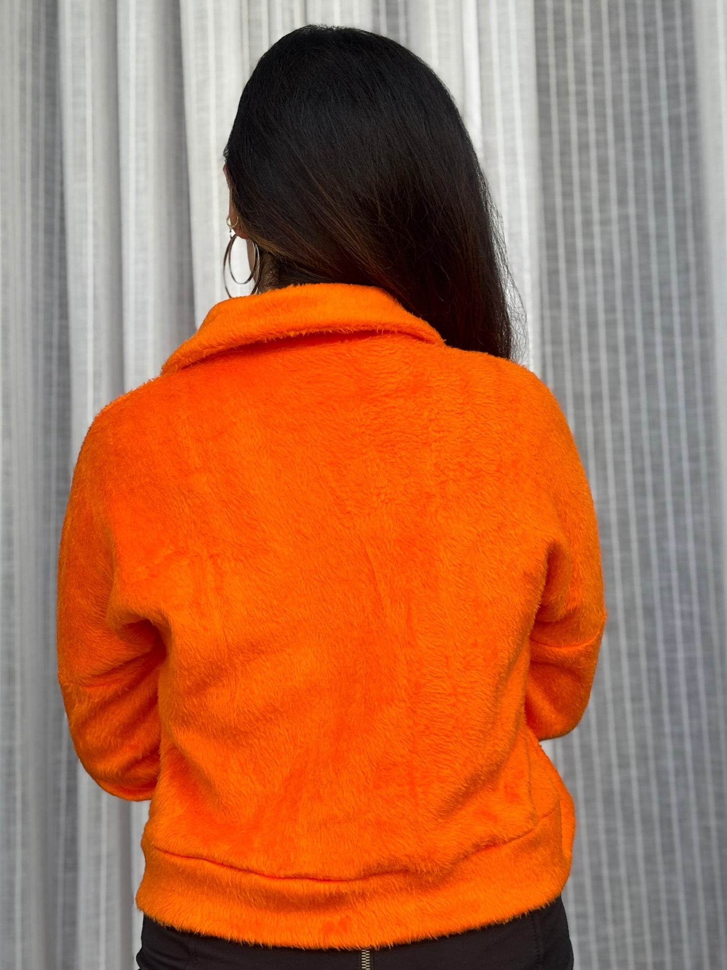 TANDUL Women Orange Fur Jacket