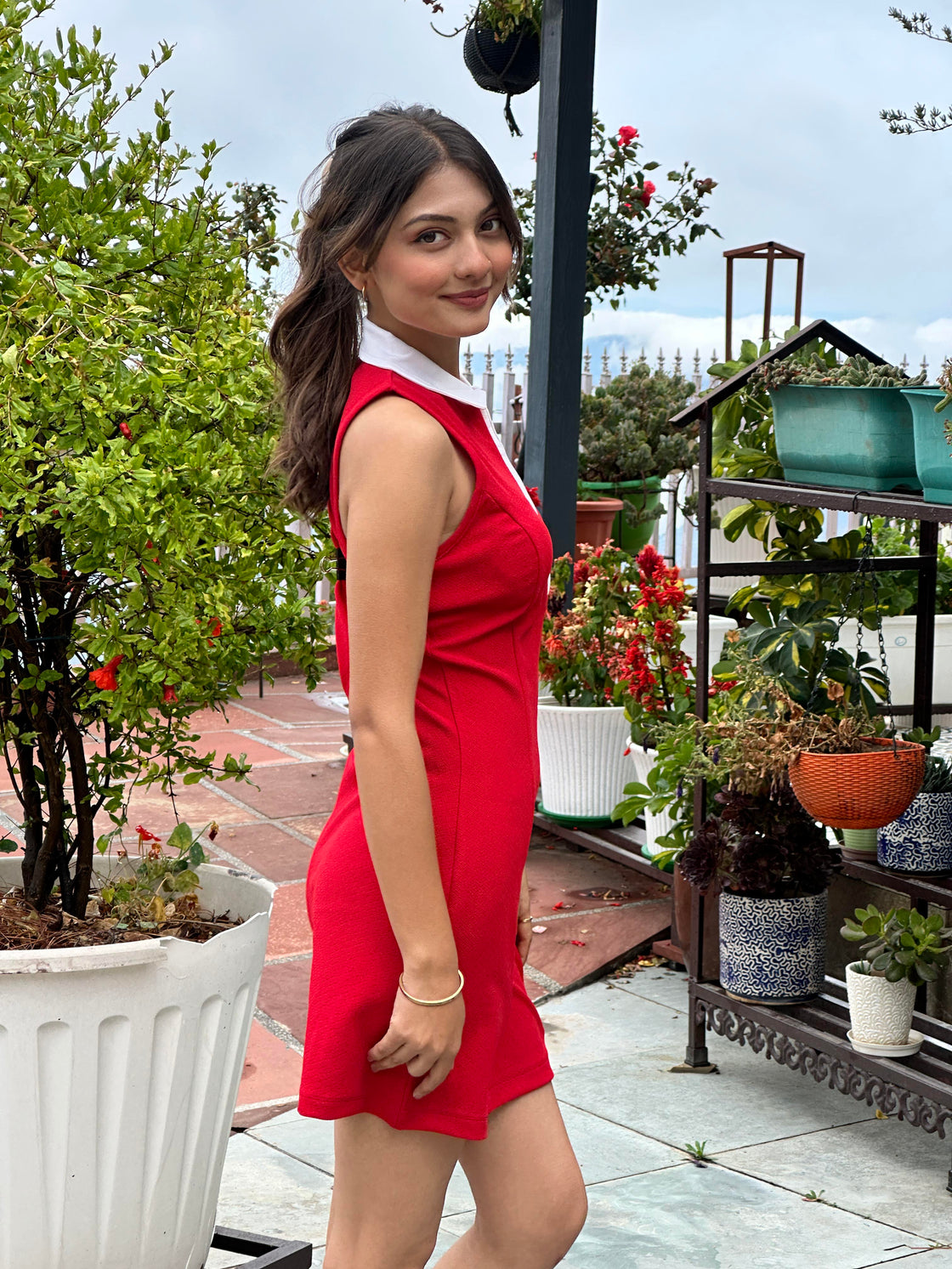 TANDUL Women Solid Red Polo Dress