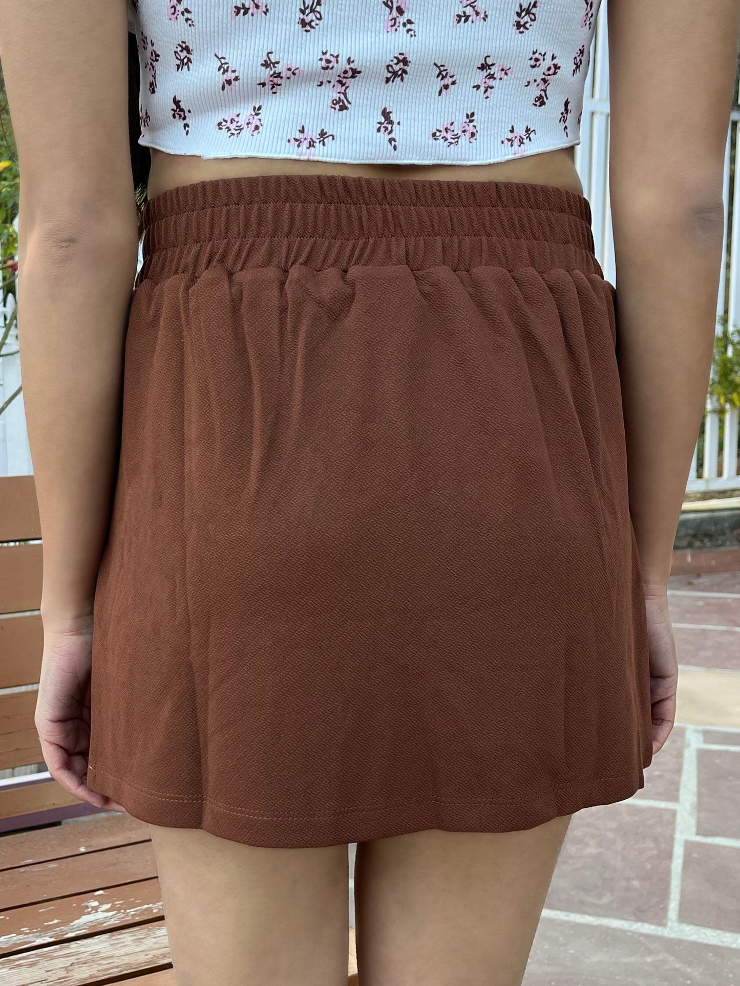 TANDUL Women Chic Brown Skirt