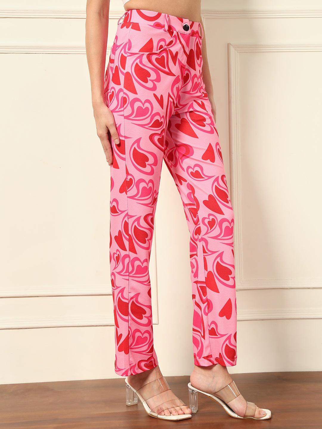 TANDUL  Women Regular Fit Multicolor Lycra Blend Trousers