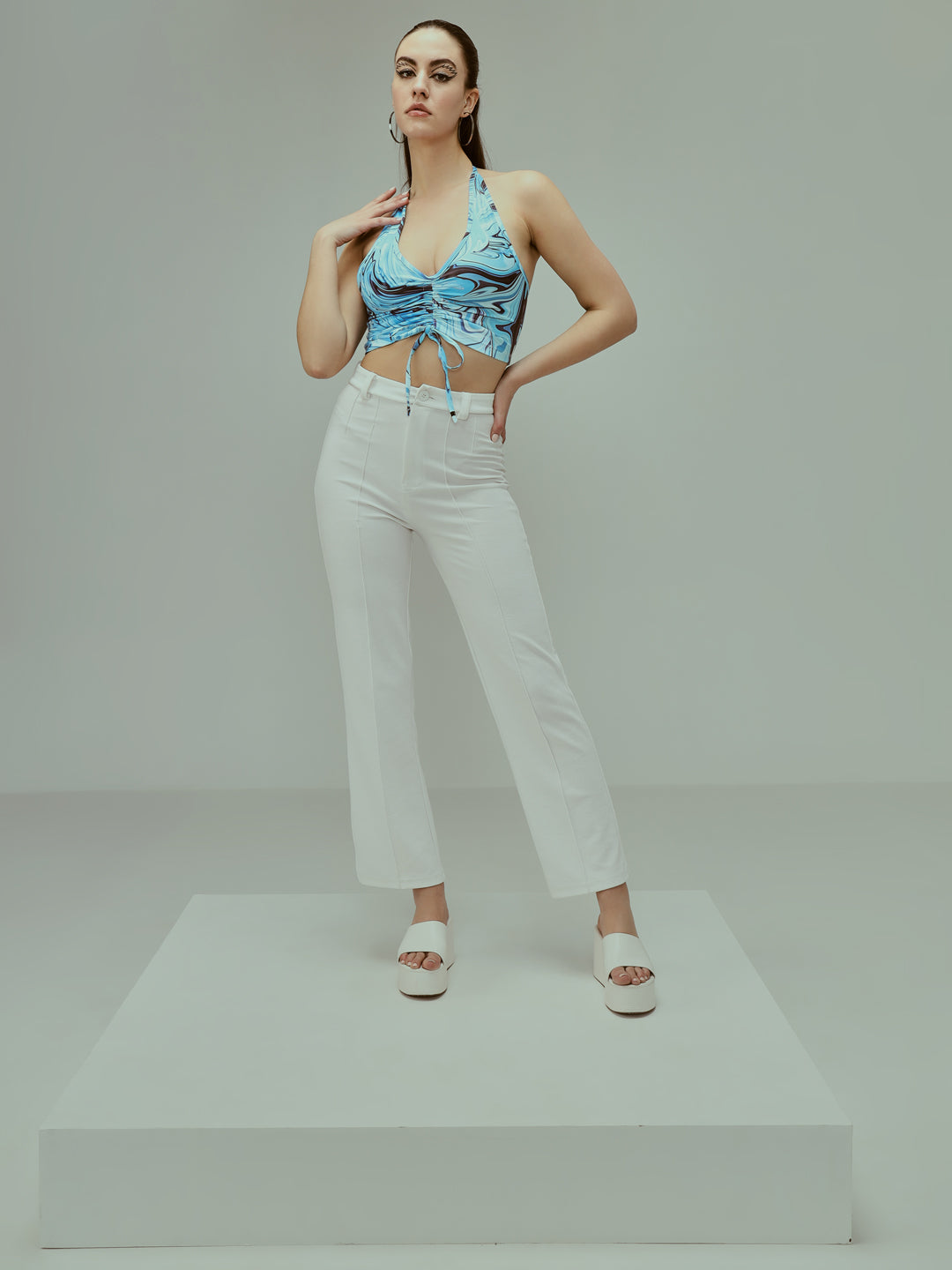 TANDUL Casual Sleeveless Printed Women Multicolor Top