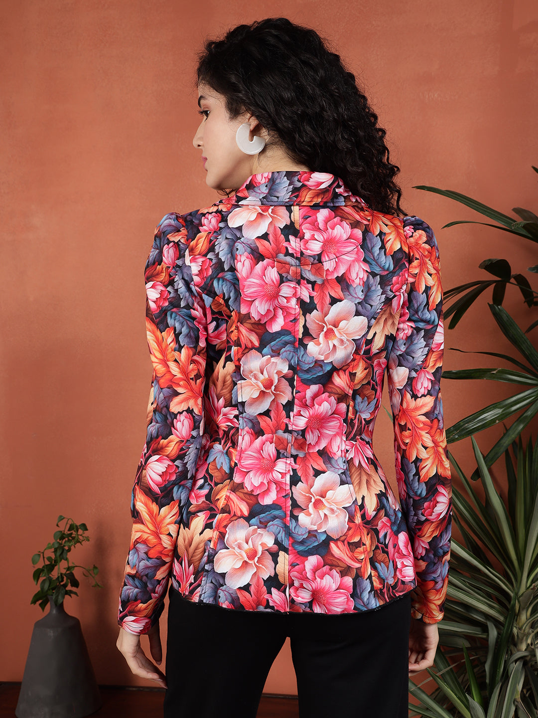 TANDUL Women Multi Color Floral Printed Blazer