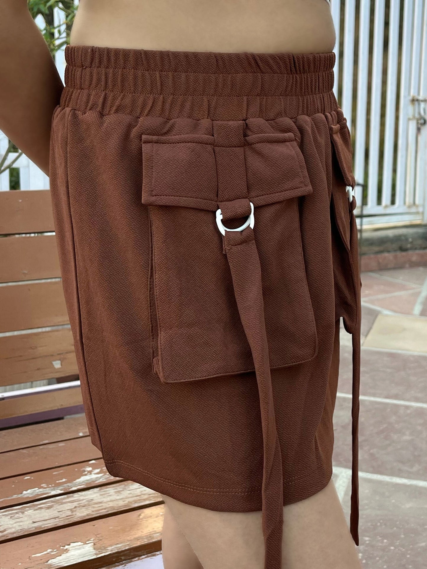 TANDUL Women Chic Brown Skirt