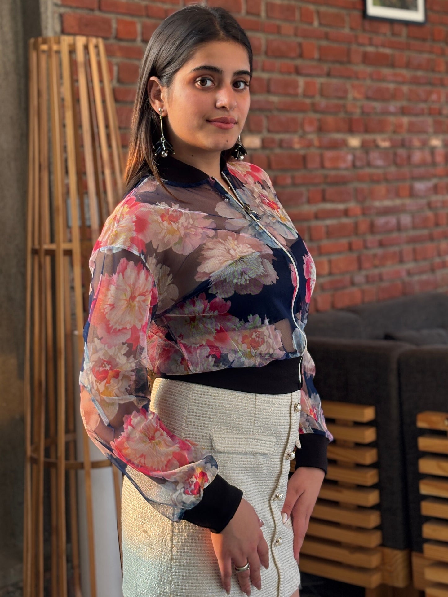 TANDUL Women Floral Printed Net Jacket