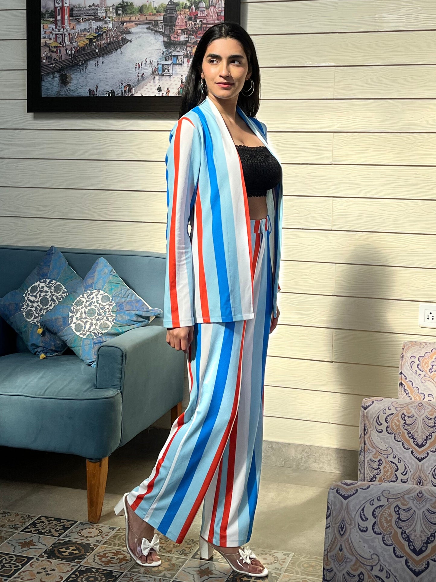 TANDUL Women Striking Striped Co-ord Set
