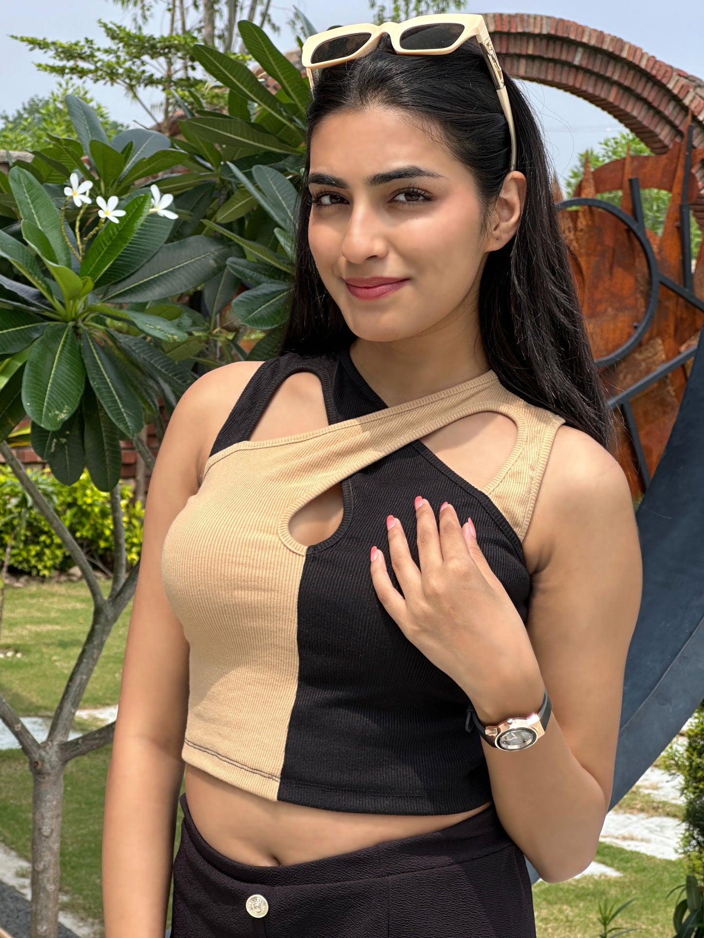 TANDUL Women Stylish Rib Crop Top