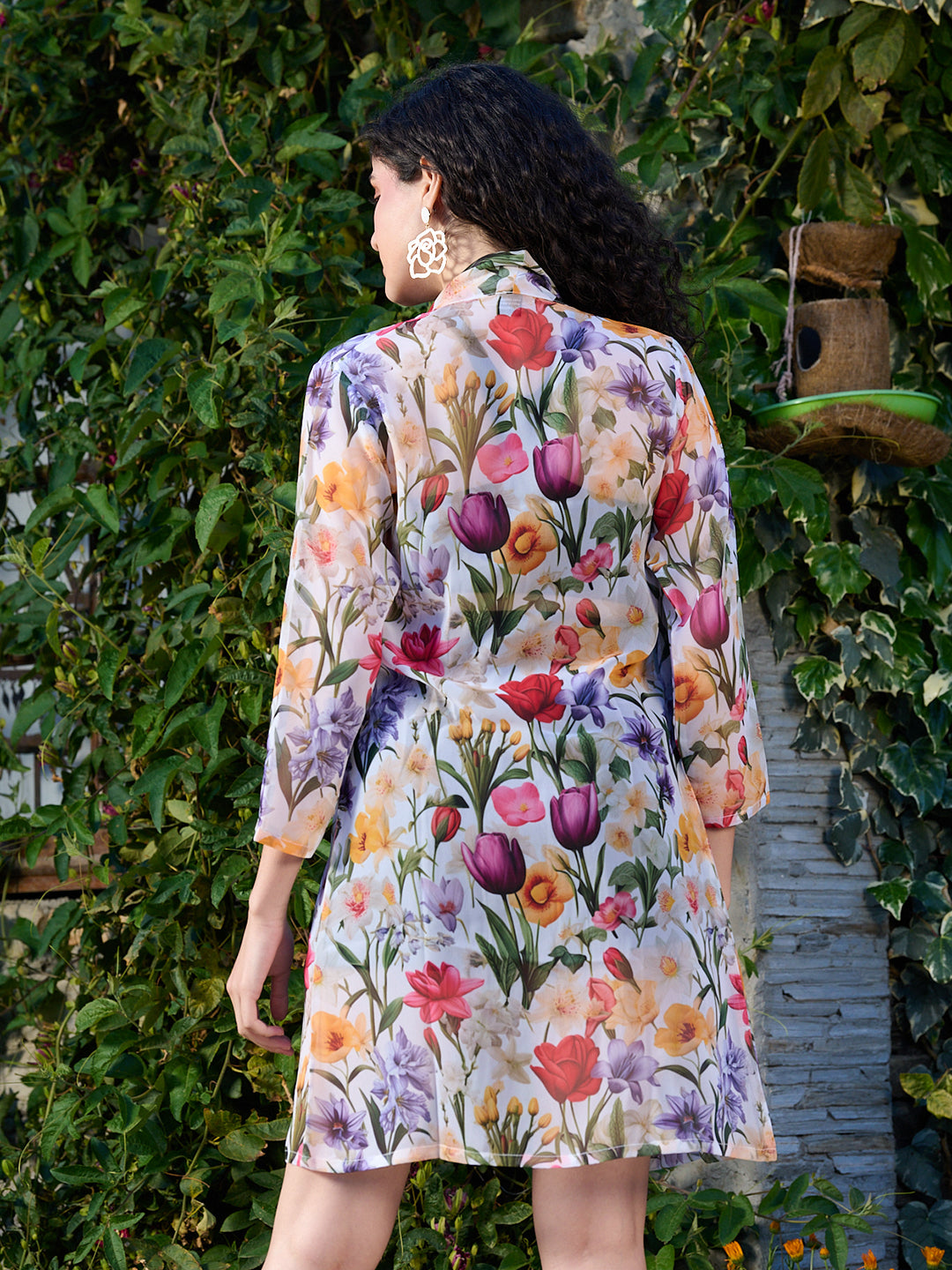 TANDUL Women Multicolor Floral Printed Shrug