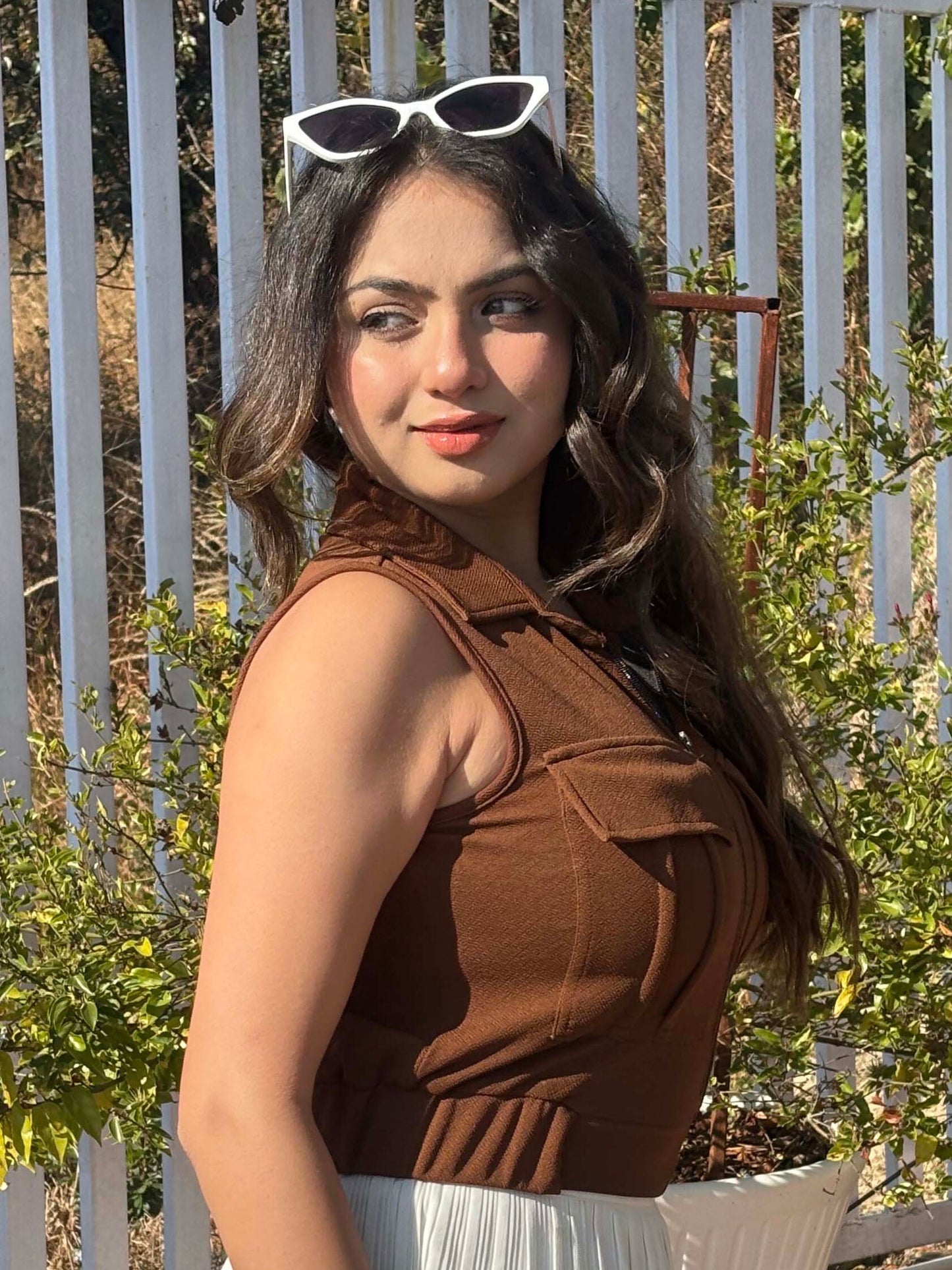 TANDUL Women Stylish Brown Top