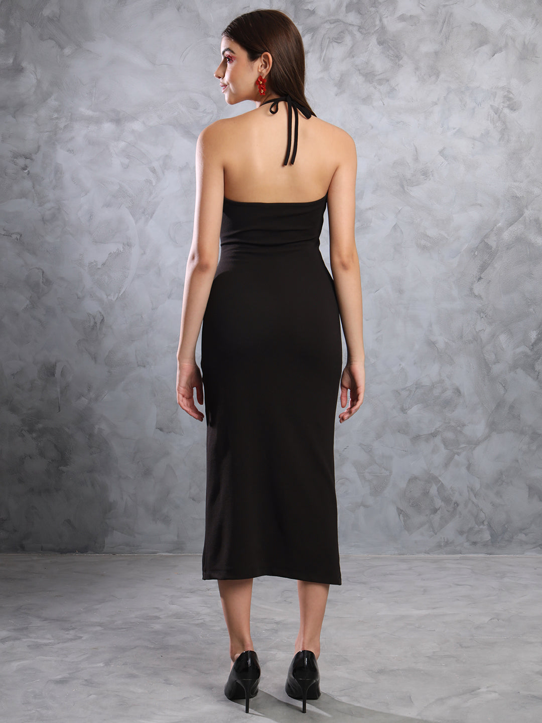 TANDUL  Women Bodycon Black Dress