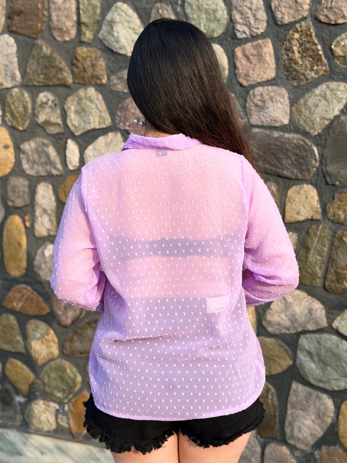 TANDUL Women Charming Purple Georgette Shirt