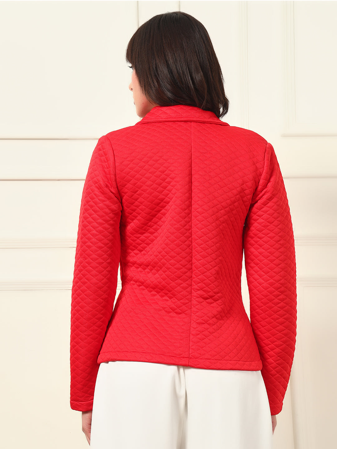 TANDUL Women Elegant Red Blazer