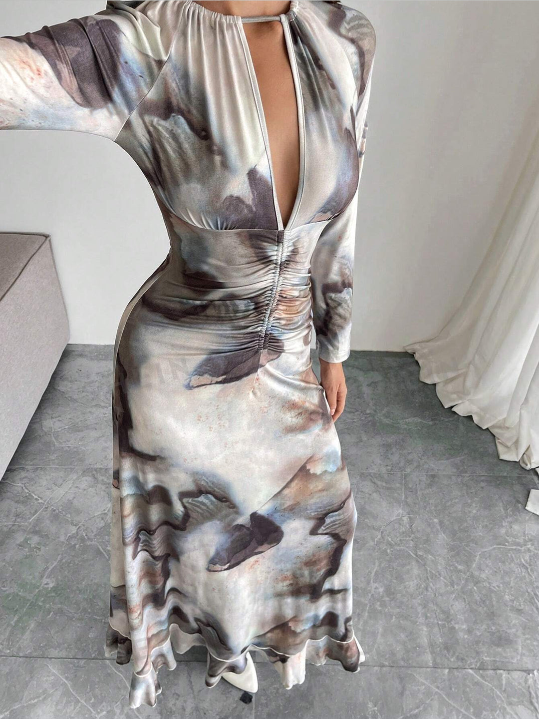 TANDUL  Women Fit and Flare Grey Dress