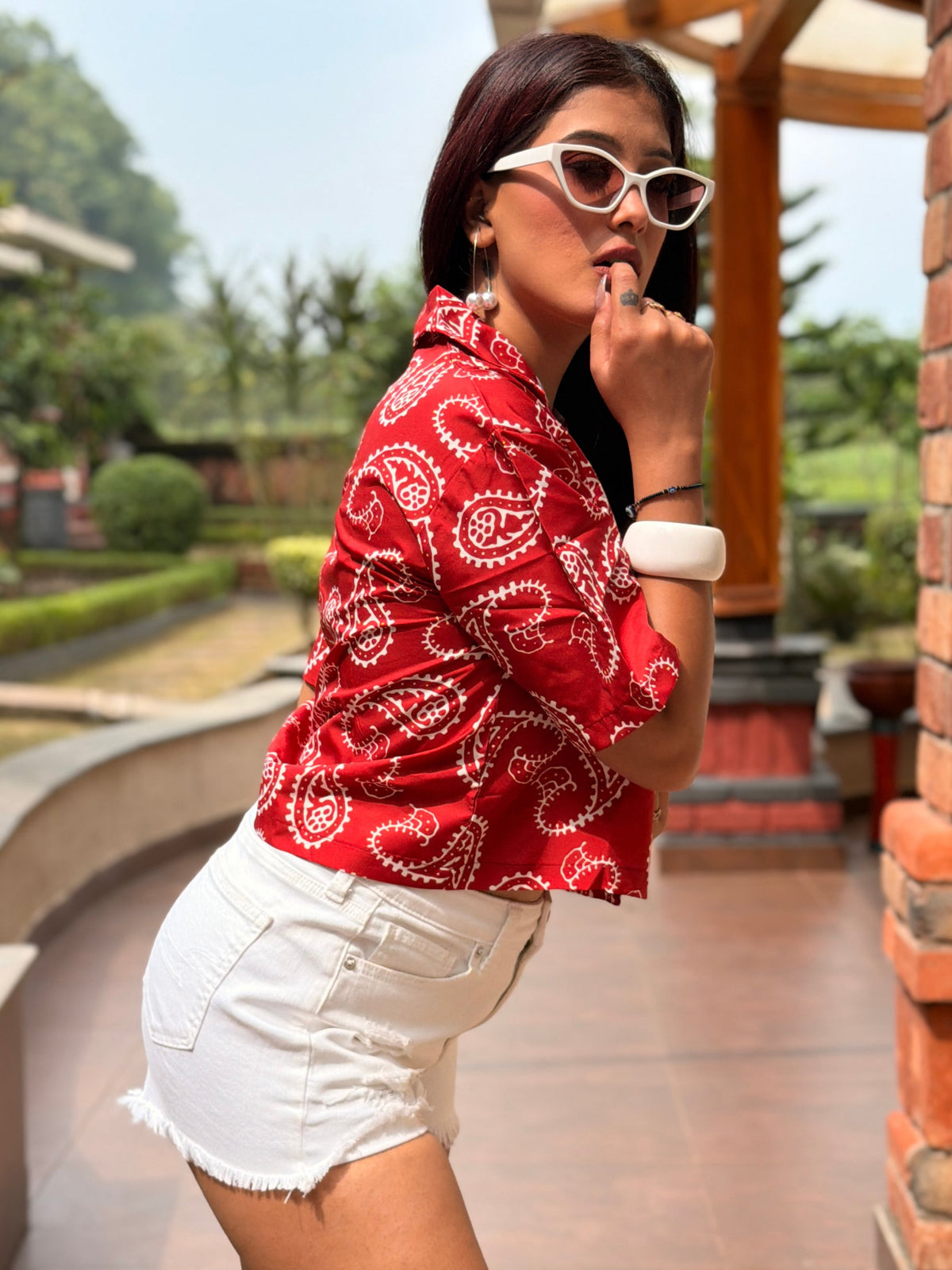 TANDULWomen Maroon Paisley Printed Shirt