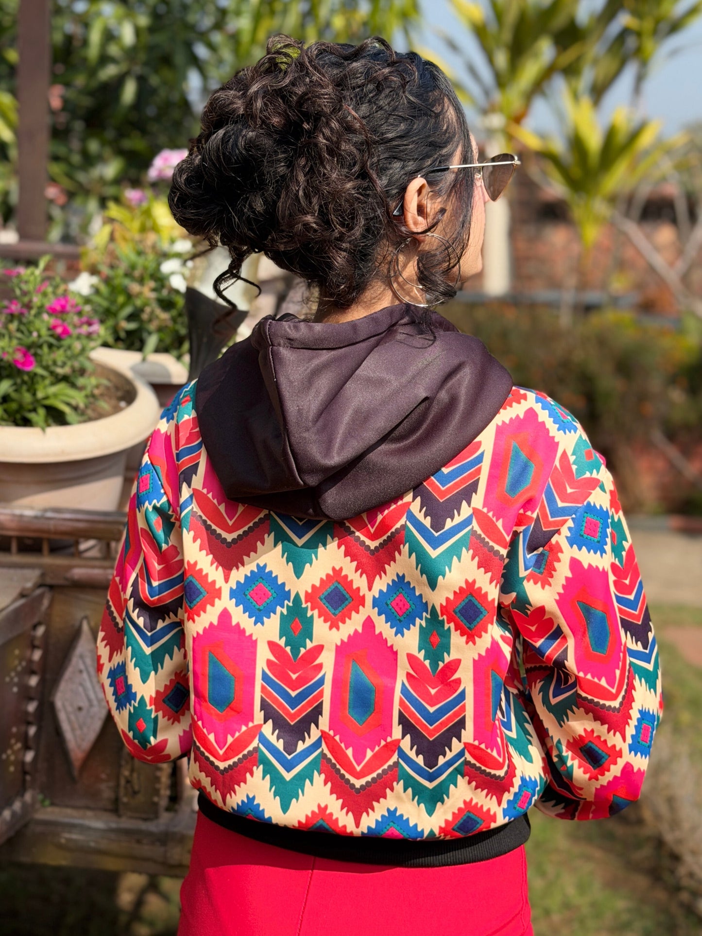 TANDUL Women Multicolor Printed Jacket with Hood