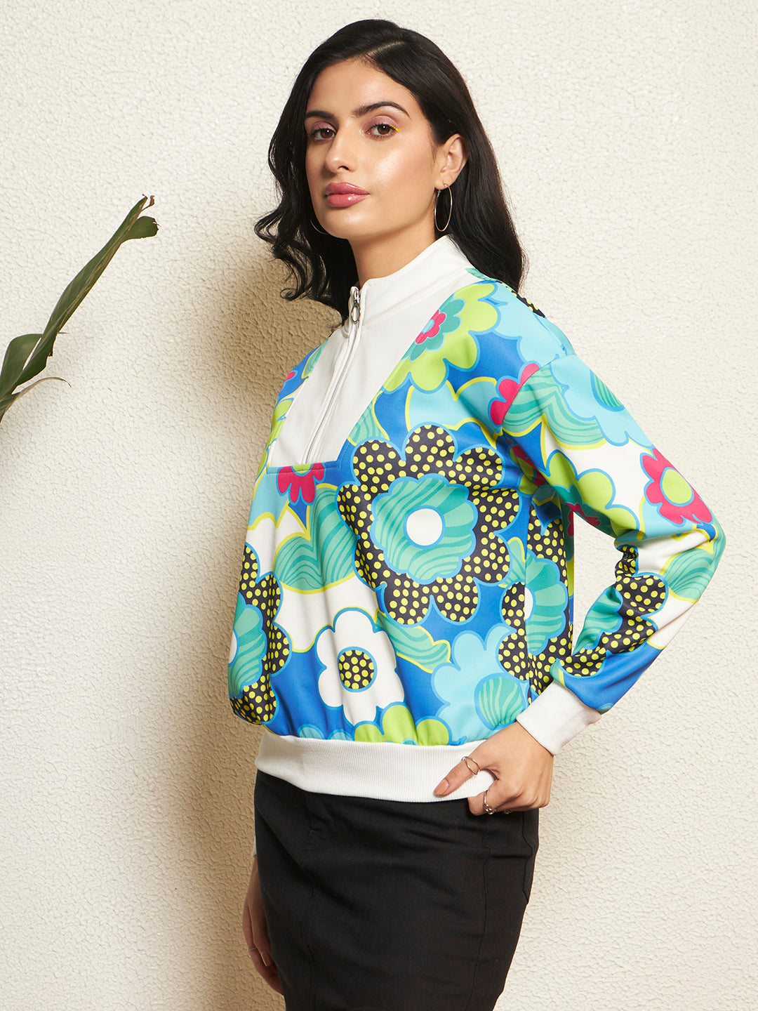 TANDUL Women Vibrant Floral Printed Sweatshirt