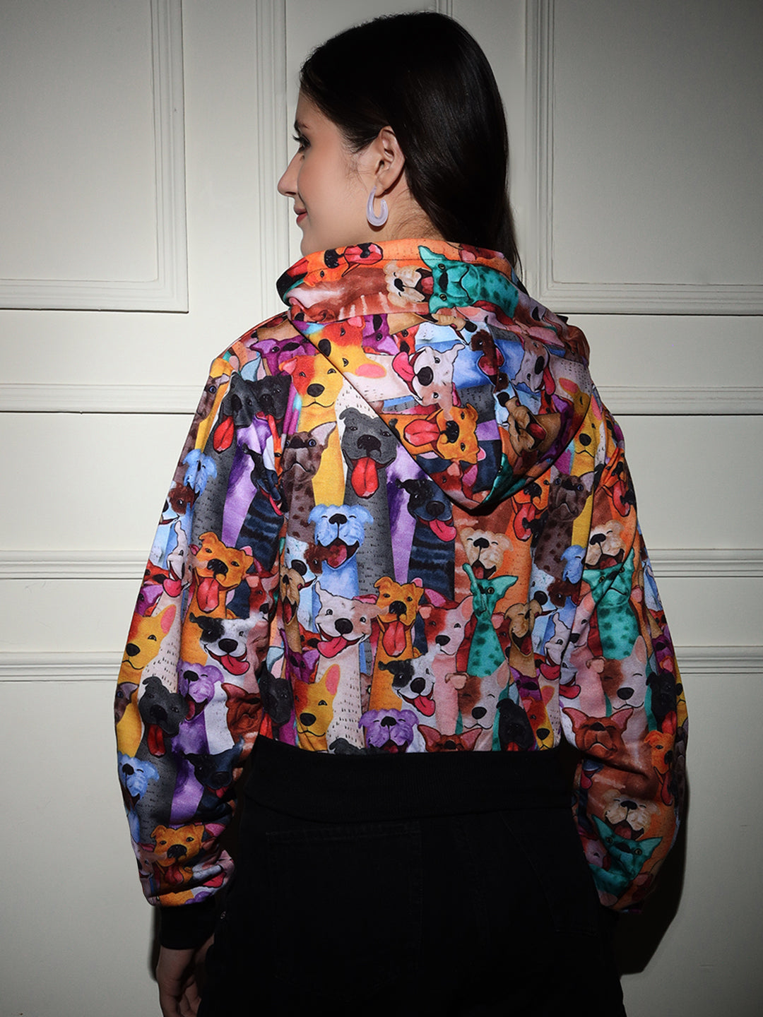 TANDUL  Women Animal Print Fleece Jacket